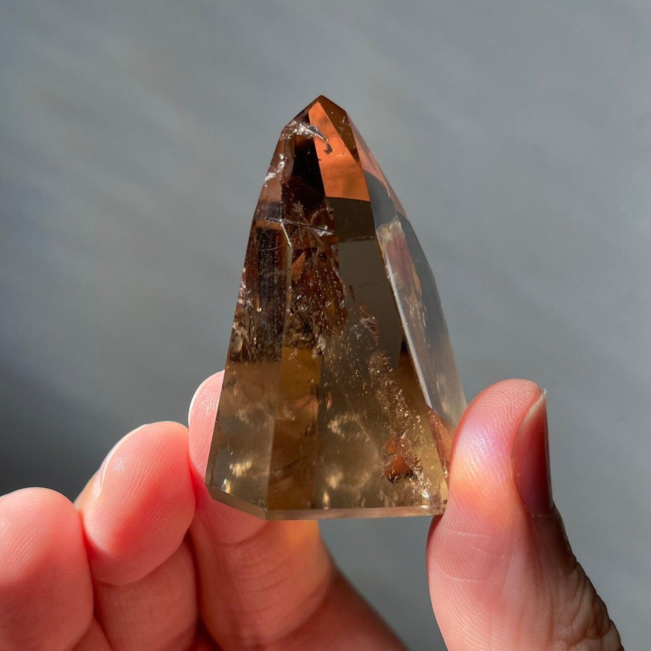 Genuine Smoky Citrine Point | Crystal Tower | From Brazil | Healing & Crystal Wand