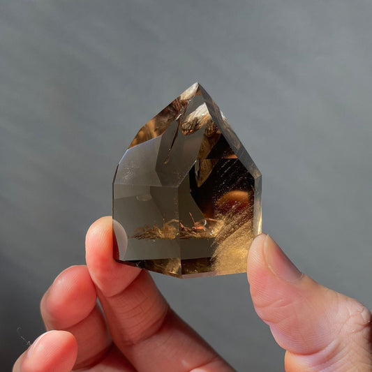 Genuine Smoky Citrine Point | Crystal Tower | From Brazil | Healing & Crystal Wand