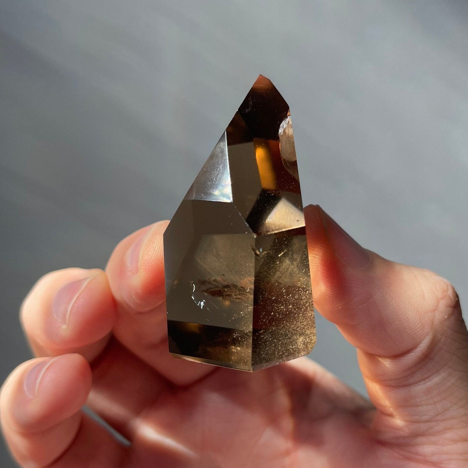 Genuine Smoky Citrine Point | Crystal Tower | From Brazil | Healing & Crystal Wand