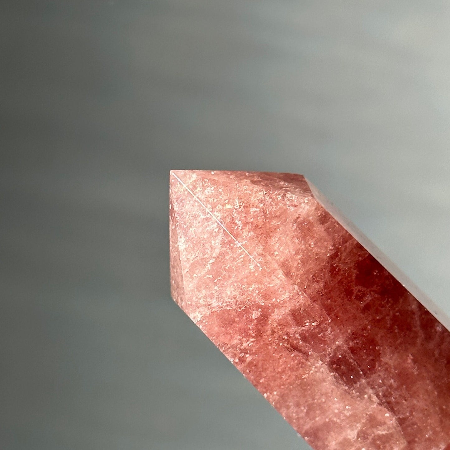 Natural Strawberry Quartz Tower | Crystal Point | Crystal Healing & Meditation Wand