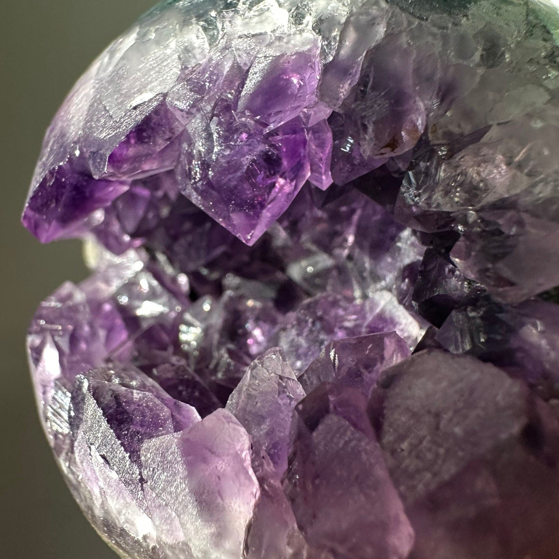 Amethyst Agate Druzy Sphere | Deep Purple | Geode Crystal Ball | Meditation & Crystal Healing