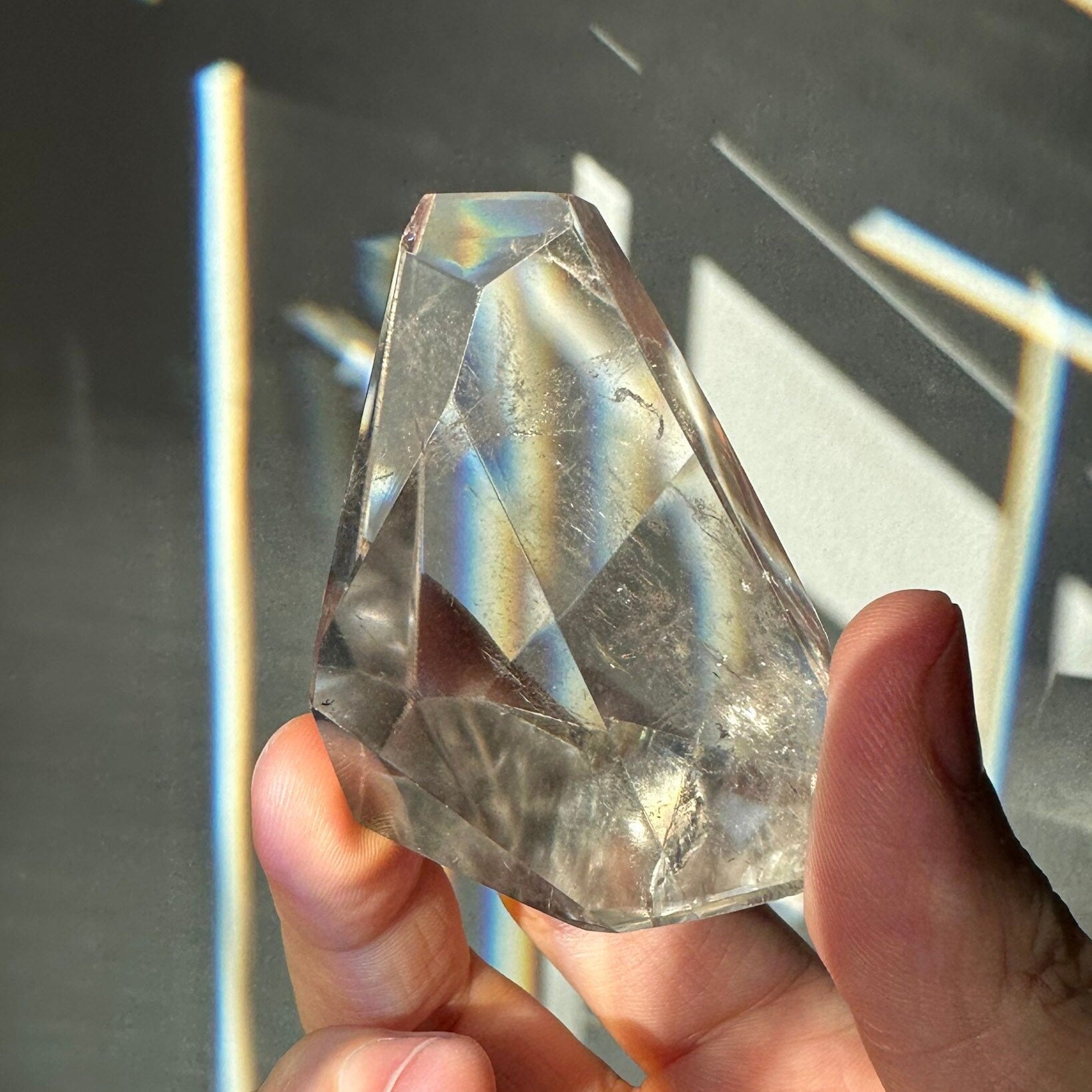 Clear Quartz Crystal Freeform | Rainbows | Unique | Meditation & Healing Crystal