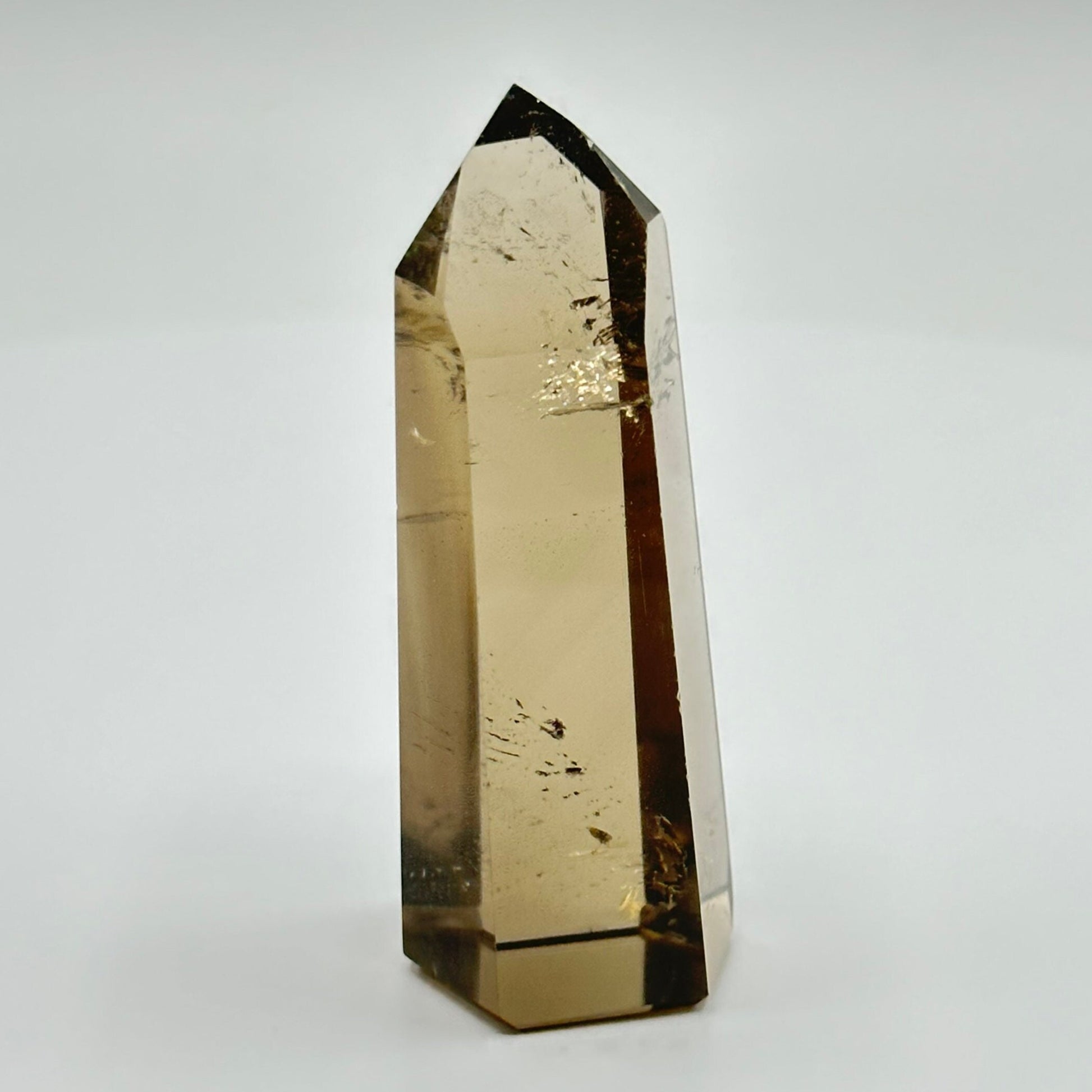 Small Genuine Smoky Citrine Point | Mini Crystal Tower | From Brazil | Healing & Crystal Wand