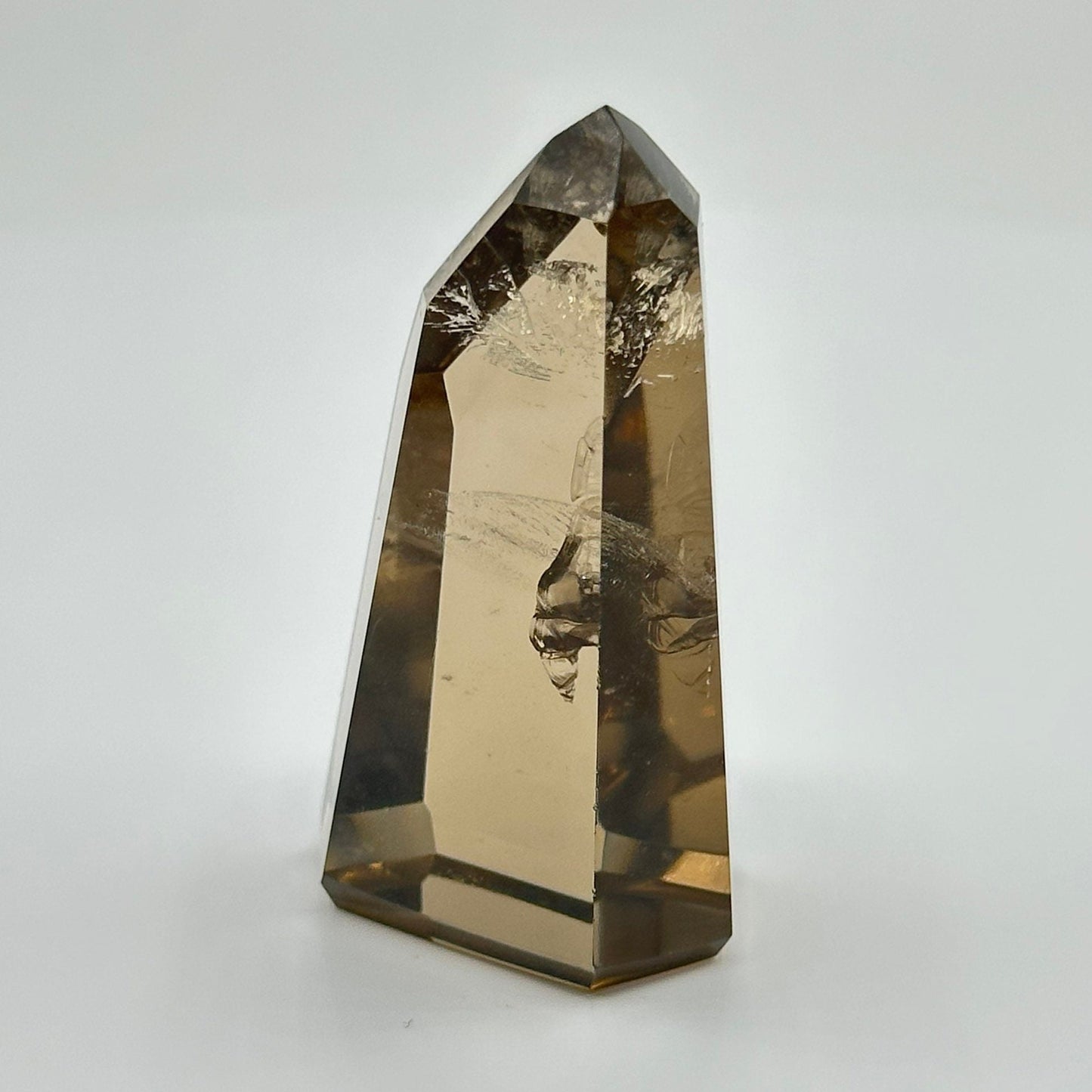 Small Genuine Smoky Citrine Point | Mini Crystal Tower | From Brazil | Healing & Crystal Wand