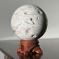 Snow White Agate Crystal Sphere | Crystal Ball | Hand Carved | Meditation & Crystal Healing