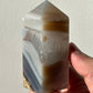 Beautiful Agate Quartz Tower | Hand Carved | Meditation & Crystal Healing