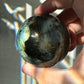 Labradorite Crystal Sphere | Natural Lab | Super Flashy Crystal Ball | Hand Carved | Meditation & Crystal Healing