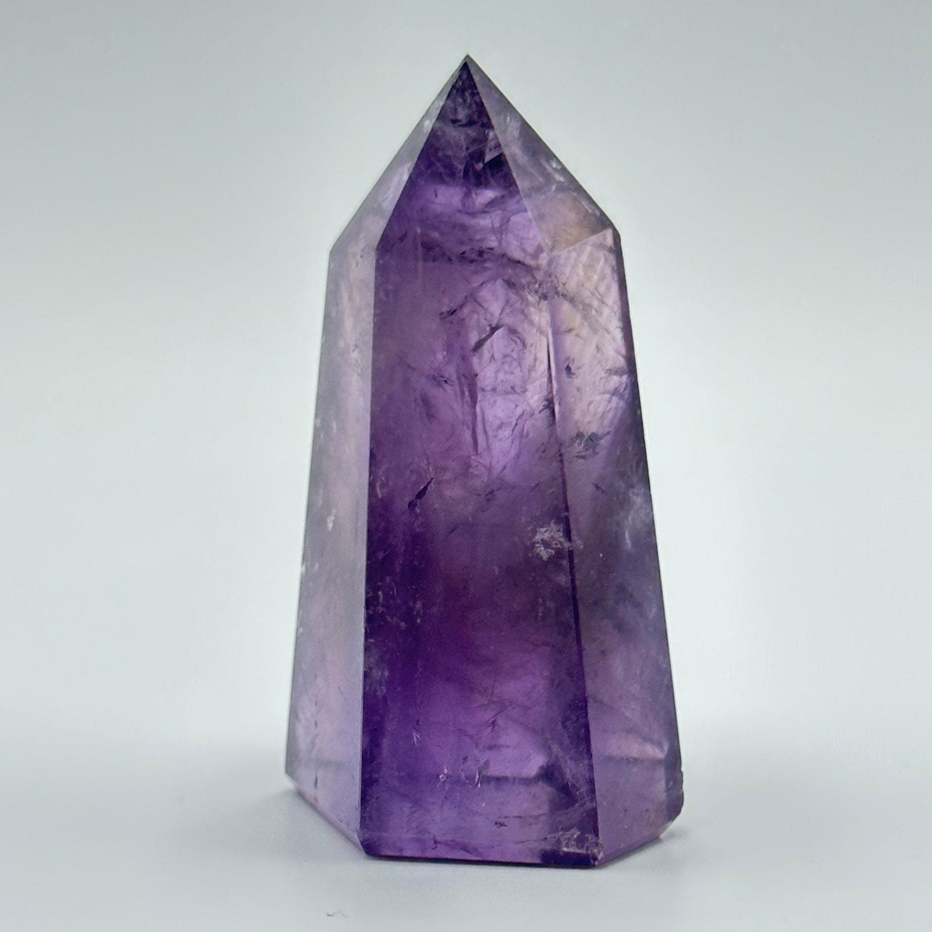 Beautiful Small Amethyst Crystal Point | Mini Hand Carved Tower | Meditation & Crystal Healing | High Quality