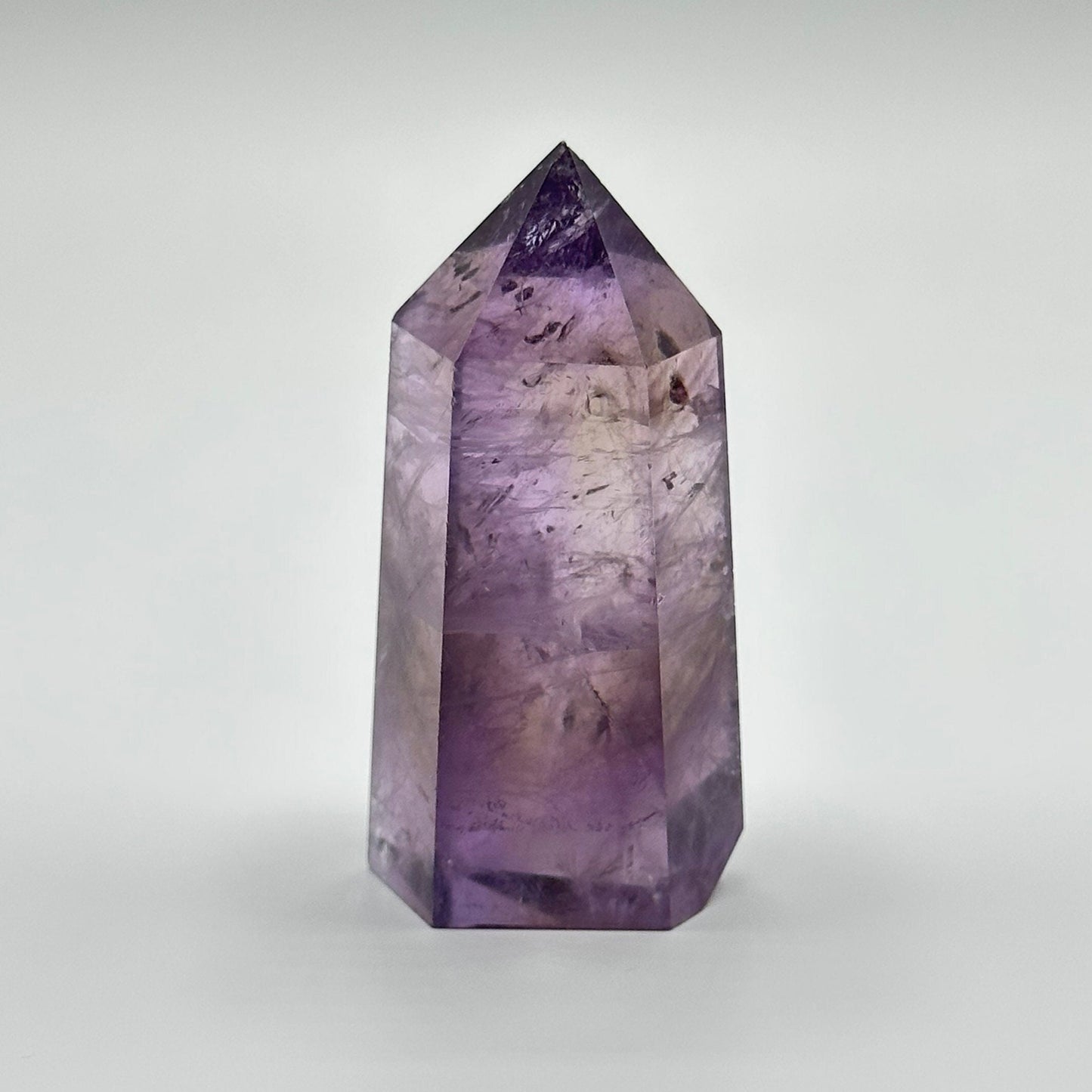 Beautiful Small Ametrine Crystal Point | Mini Hand Carved Tower | Amethyst and Citrine | Meditation & Crystal Healing | High Quality