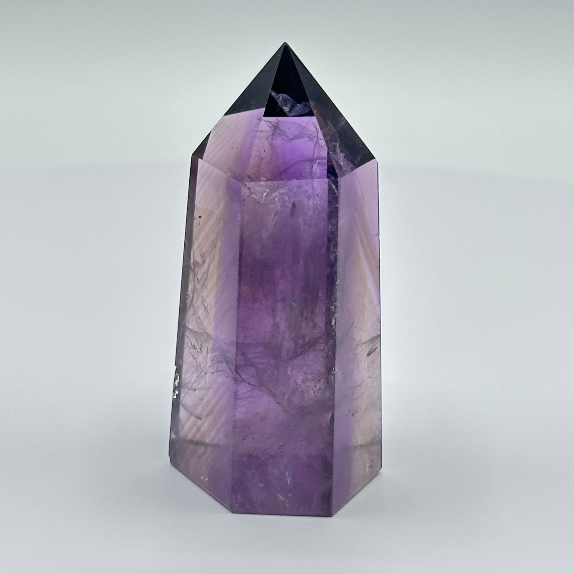 Small Ametrine Crystal Point | Mini Hand Carved Tower | Amethyst and Citrine | Meditation & Crystal Healing | High Quality