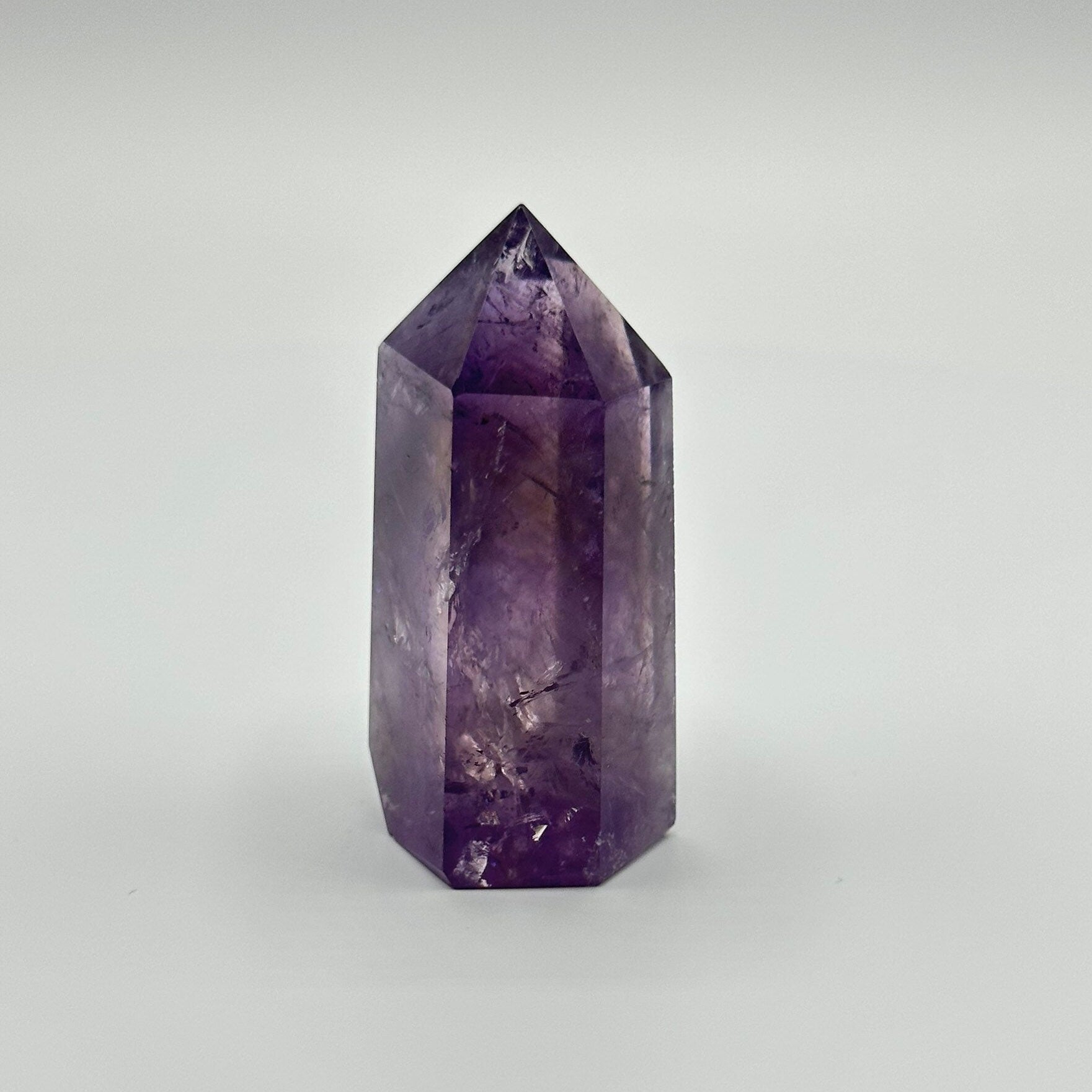 Small Ametrine Crystal Point | Mini Hand Carved Tower | Amethyst and Citrine | Meditation & Crystal Healing | High Quality