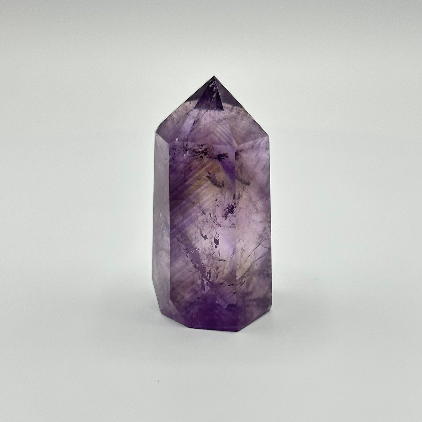 Small Ametrine Crystal Point | Mini Hand Carved Tower | Amethyst and Citrine | Meditation & Crystal Healing | High Quality