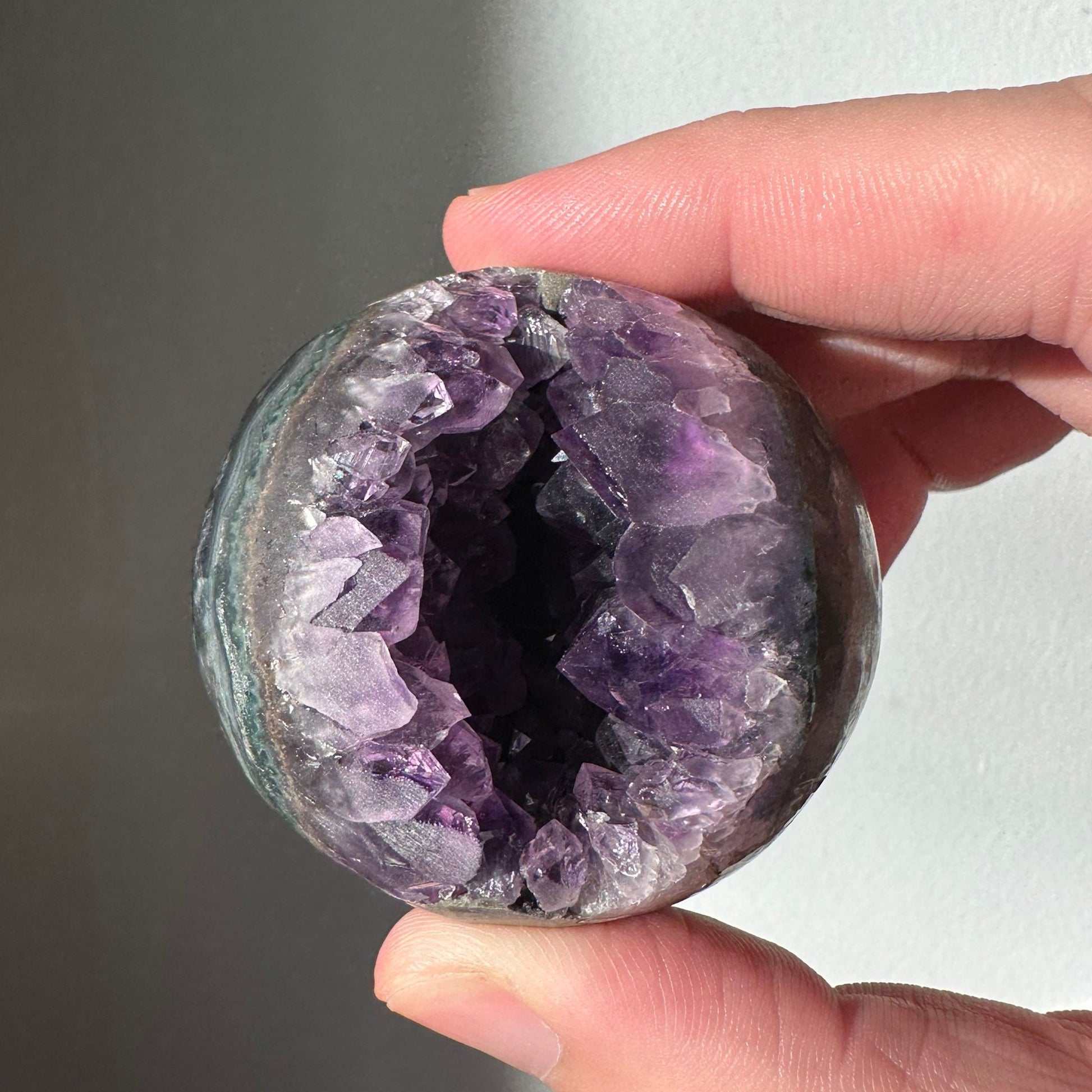 Amethyst Agate Druzy Sphere | Deep Purple | Geode Crystal Ball | Meditation & Crystal Healing