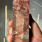 Mexican Crazy Lace Agate Crystal Tower with Sparkling Druzy | Meditation & Healing Crystal Wand