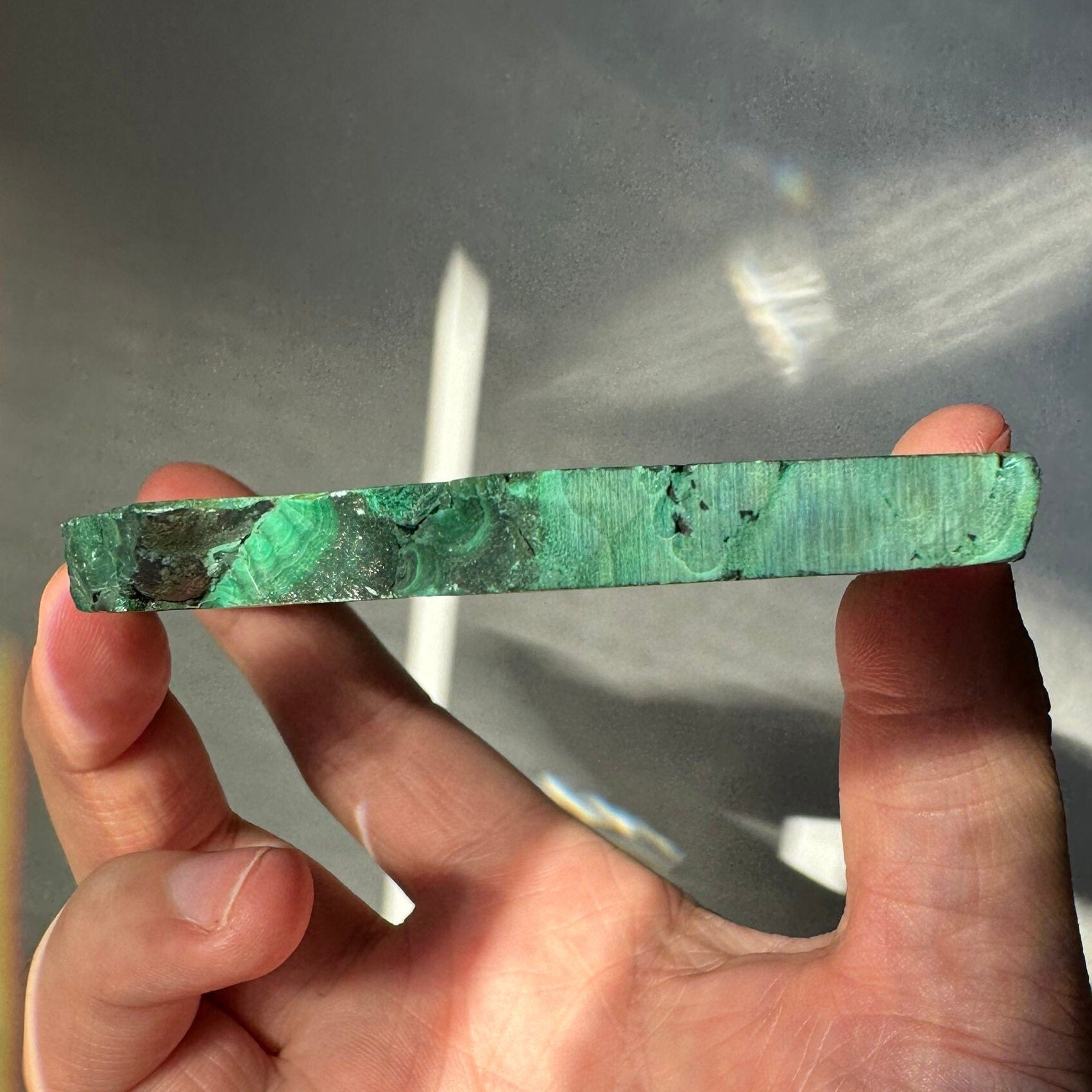 Genuine Malachite Slab | Polished | Meditation & Healing Crystal