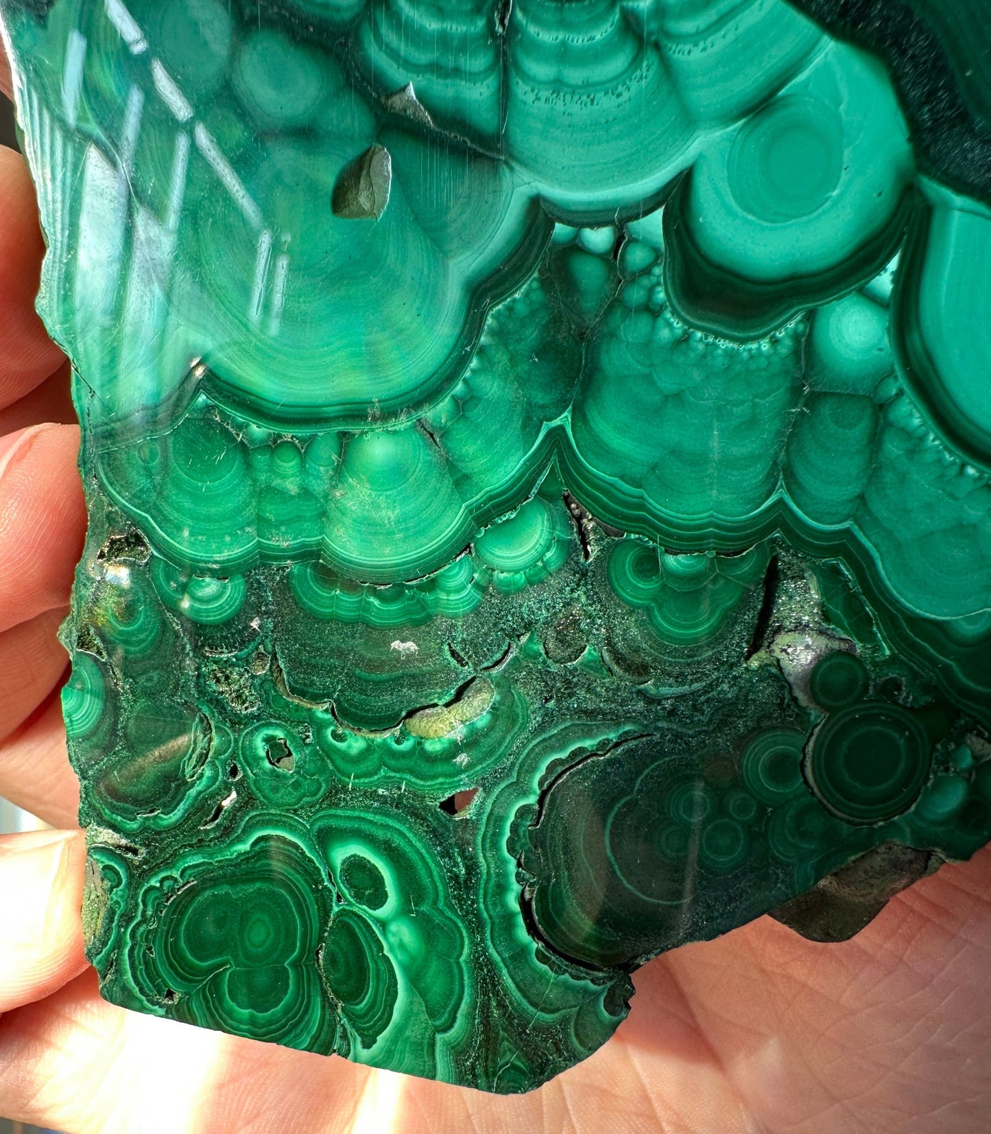 Genuine Malachite Slab | Polished | Meditation & Healing Crystal