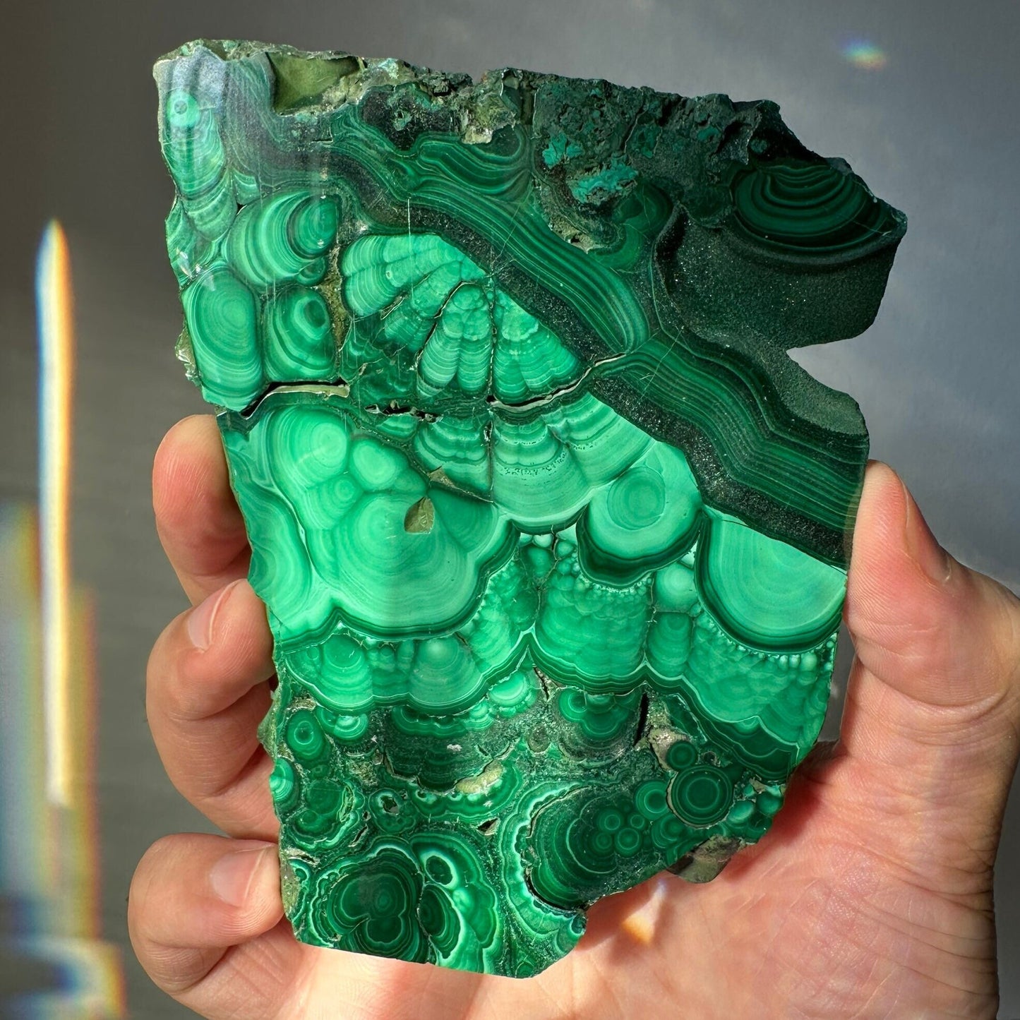 Genuine Malachite Slab | Polished | Meditation & Healing Crystal