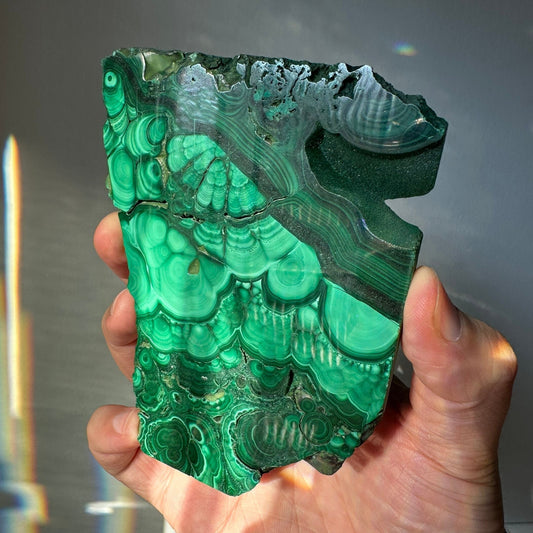 Genuine Malachite Slab | Polished | Meditation & Healing Crystal