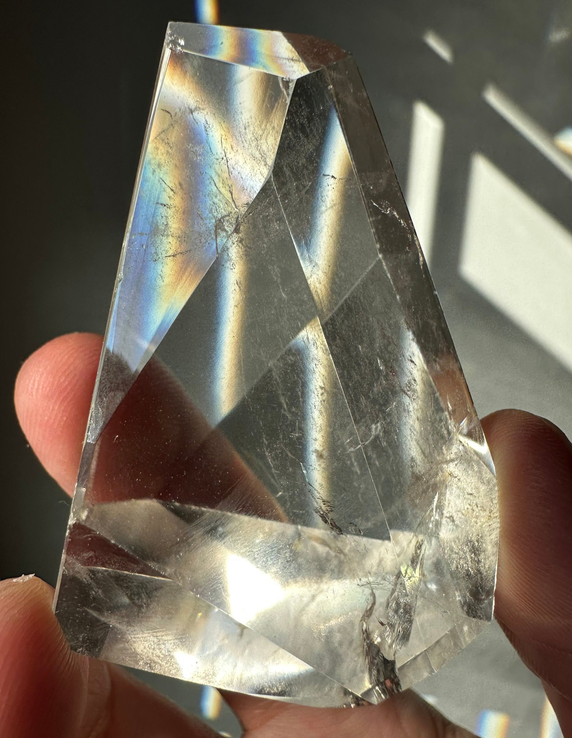 Clear Quartz Crystal Freeform | Rainbows | Unique | Meditation & Healing Crystal