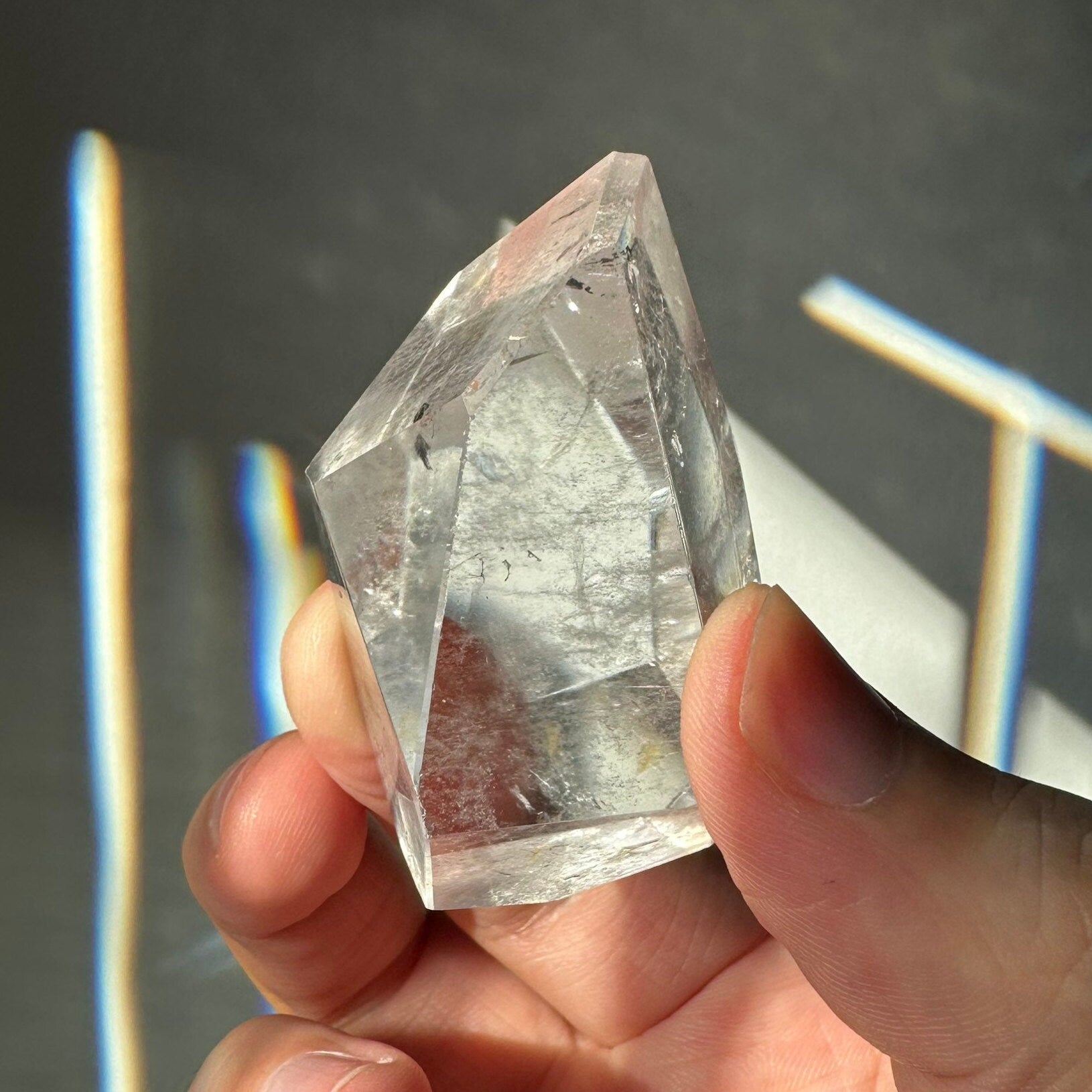 Clear Quartz Crystal Freeform | Rainbows | Unique | Meditation & Healing Crystal