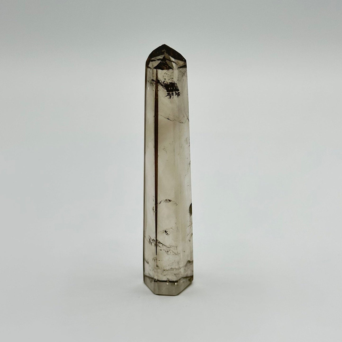 Small Skinny Genuine Smoky Citrine Point | Mini Crystal Tower | From Brazil | Healing & Crystal Wand