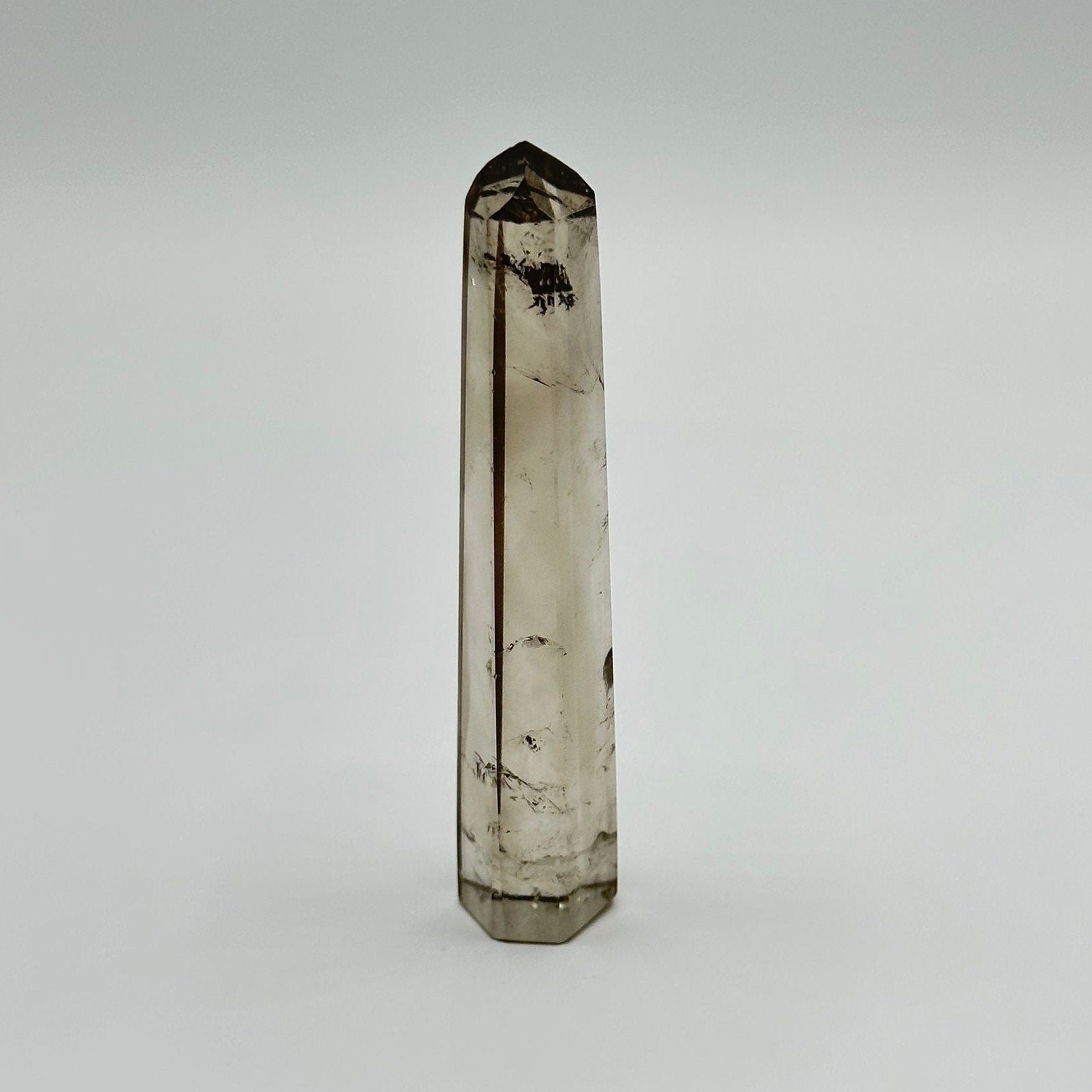 Small Skinny Genuine Smoky Citrine Point | Mini Crystal Tower | From Brazil | Healing & Crystal Wand