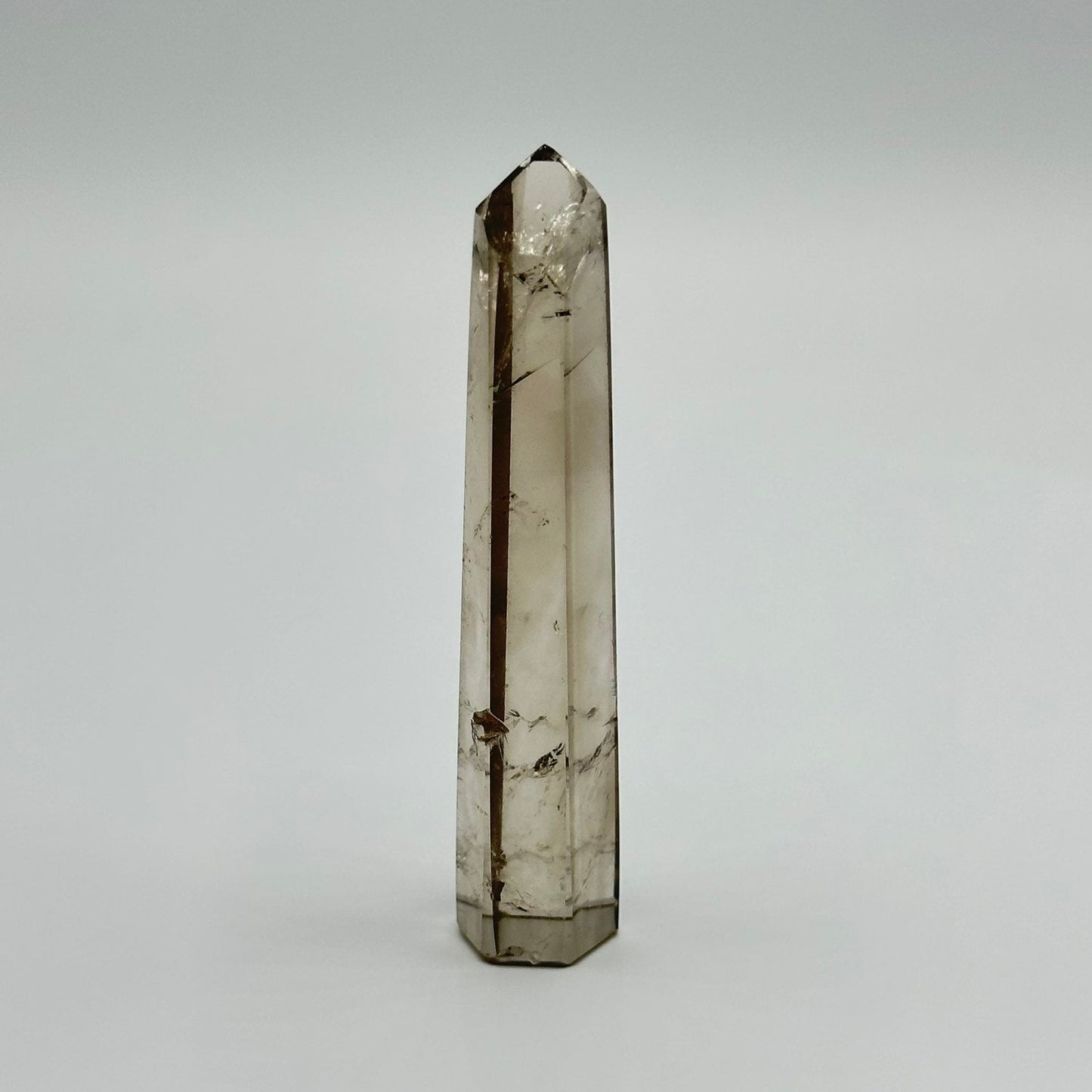 Small Skinny Genuine Smoky Citrine Point | Mini Crystal Tower | From Brazil | Healing & Crystal Wand