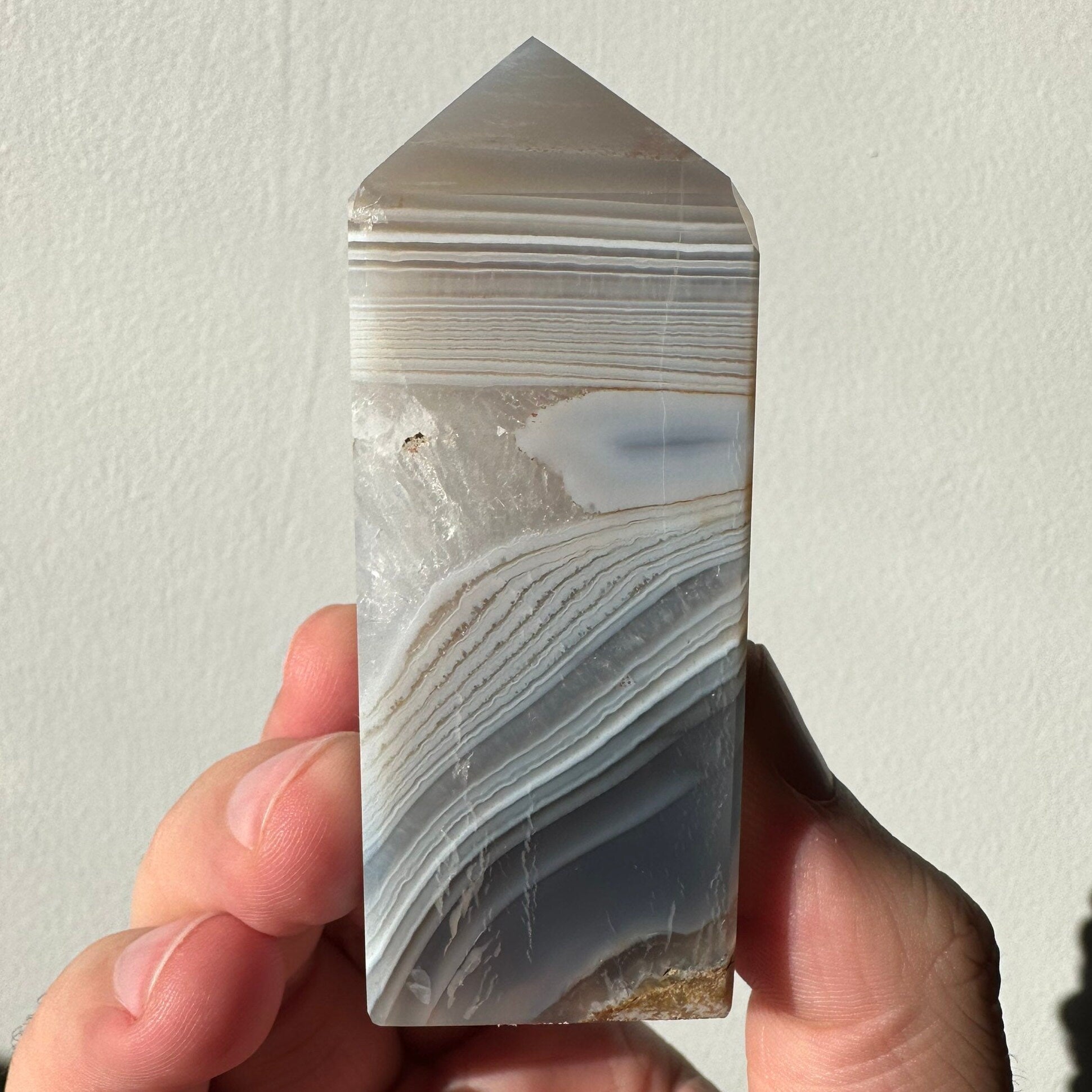 Beautiful Agate Quartz Tower | Hand Carved | Meditation & Crystal Healing