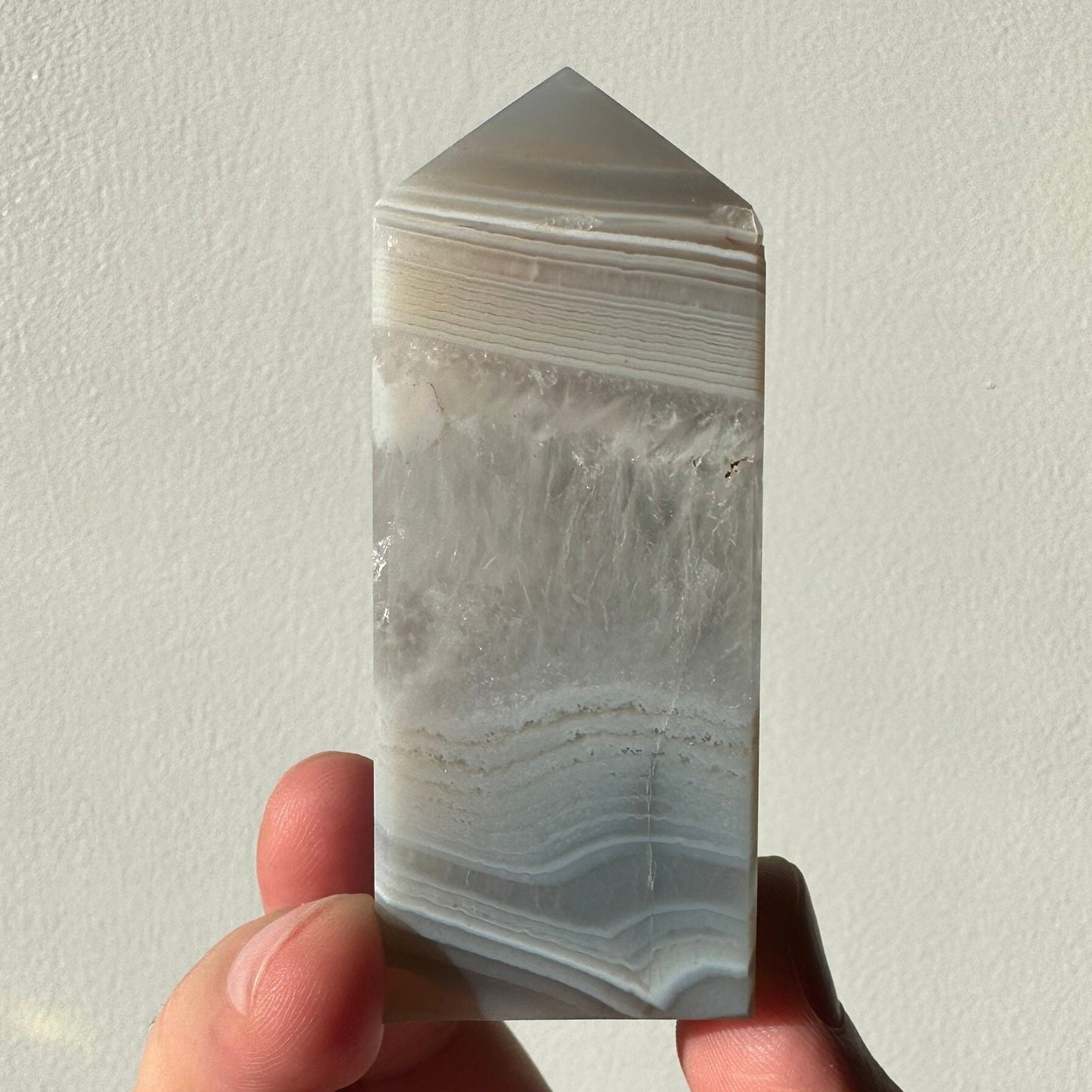 Beautiful Agate Quartz Tower | Hand Carved | Meditation & Crystal Healing