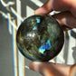 Labradorite Crystal Sphere | Natural Lab | Super Flashy Crystal Ball | Hand Carved | Meditation & Crystal Healing