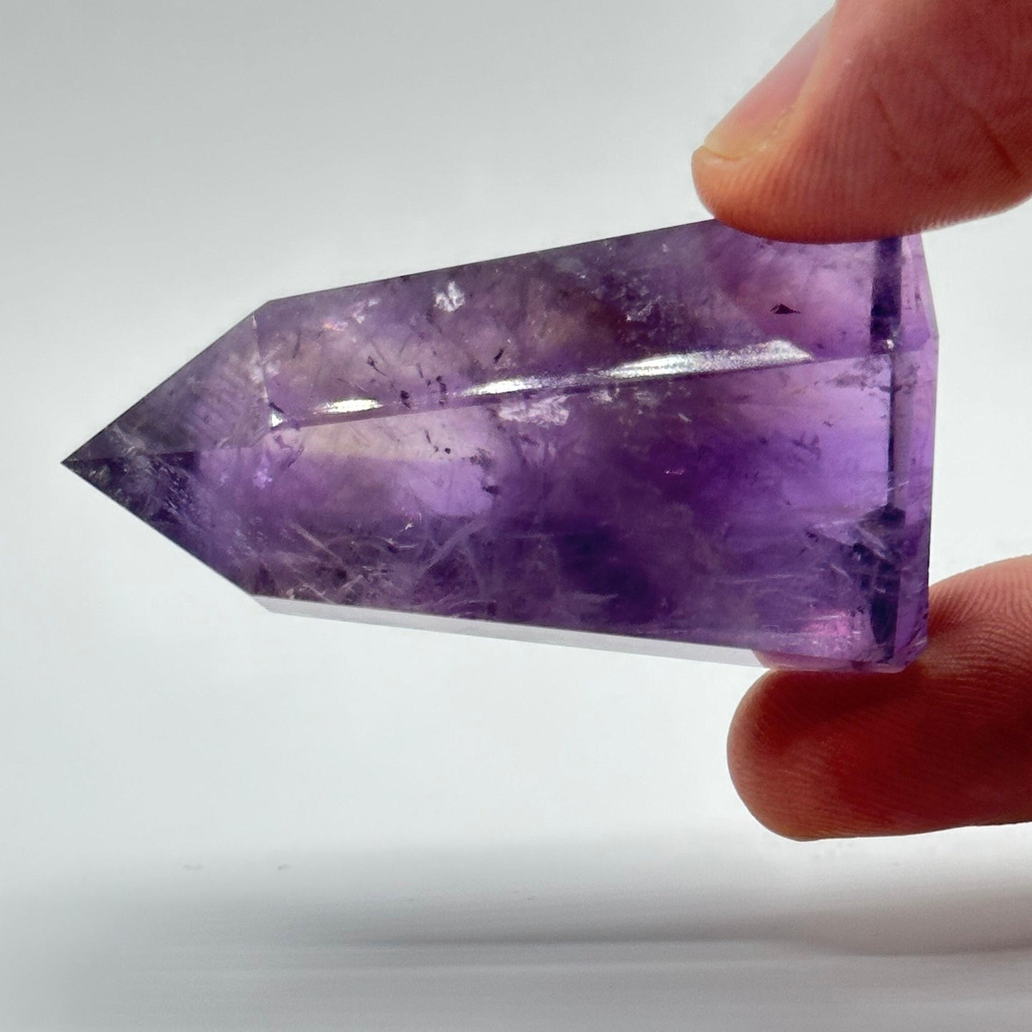 Beautiful Small Amethyst Crystal Point | Mini Hand Carved Tower | Meditation & Crystal Healing | High Quality