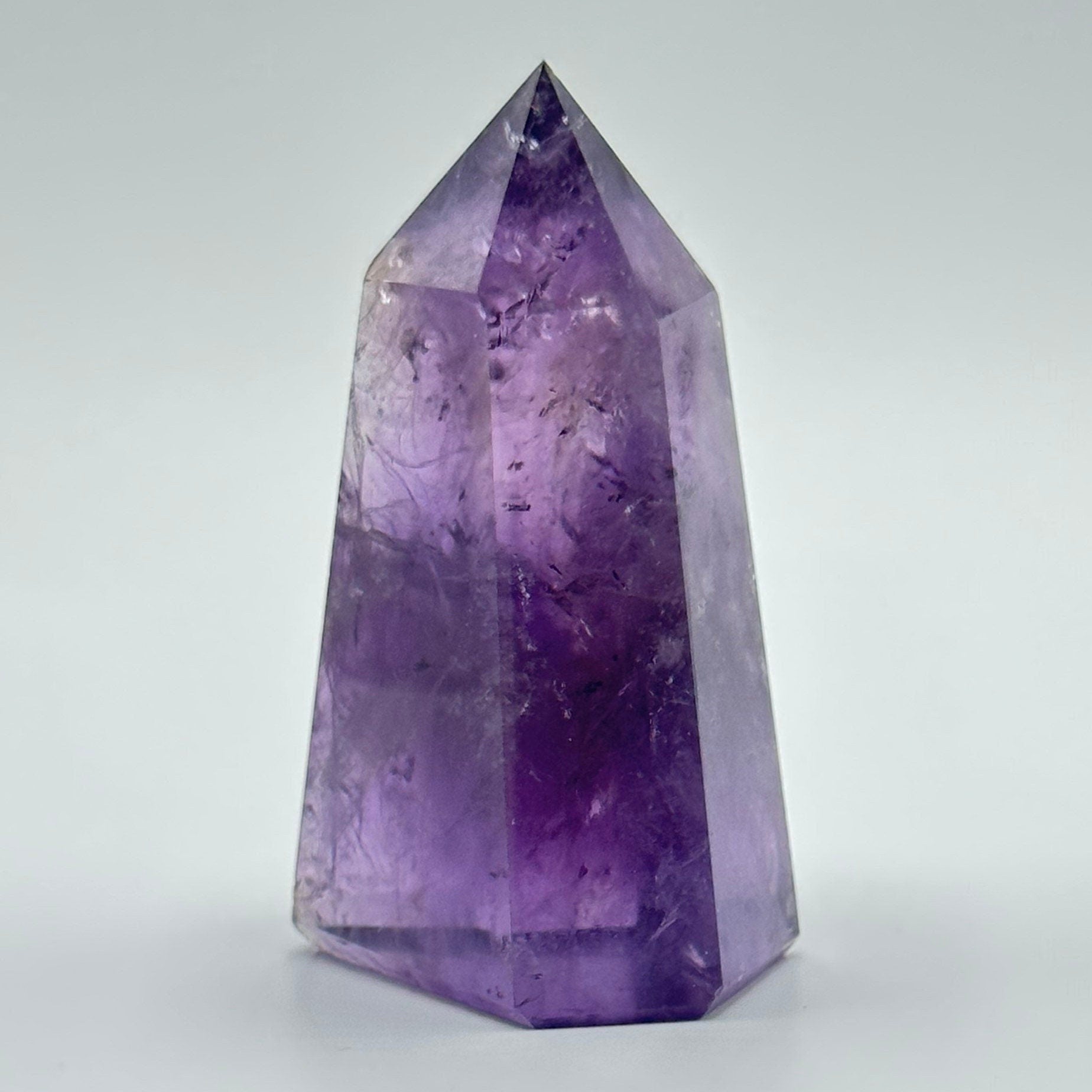 Beautiful Small Amethyst Crystal Point | Mini Hand Carved Tower | Meditation & Crystal Healing | High Quality