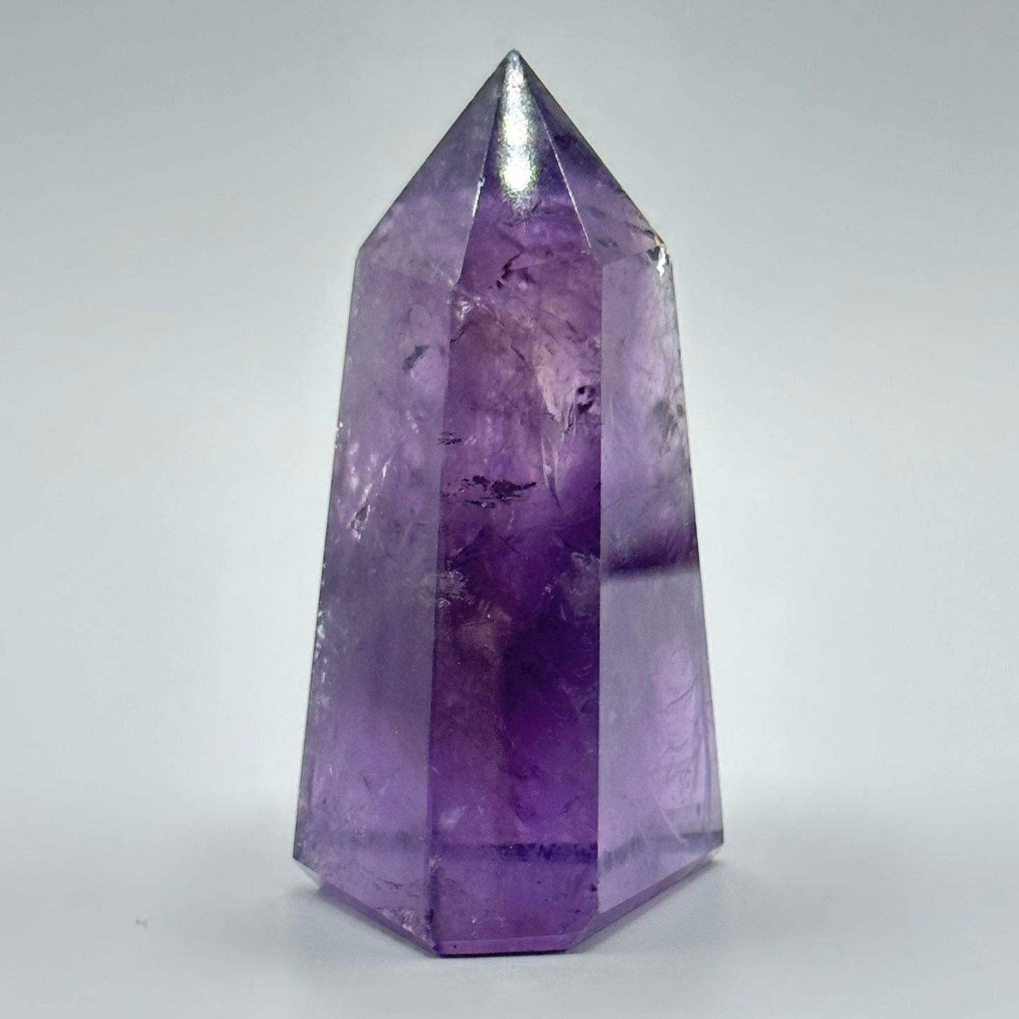 Beautiful Small Amethyst Crystal Point | Mini Hand Carved Tower | Meditation & Crystal Healing | High Quality