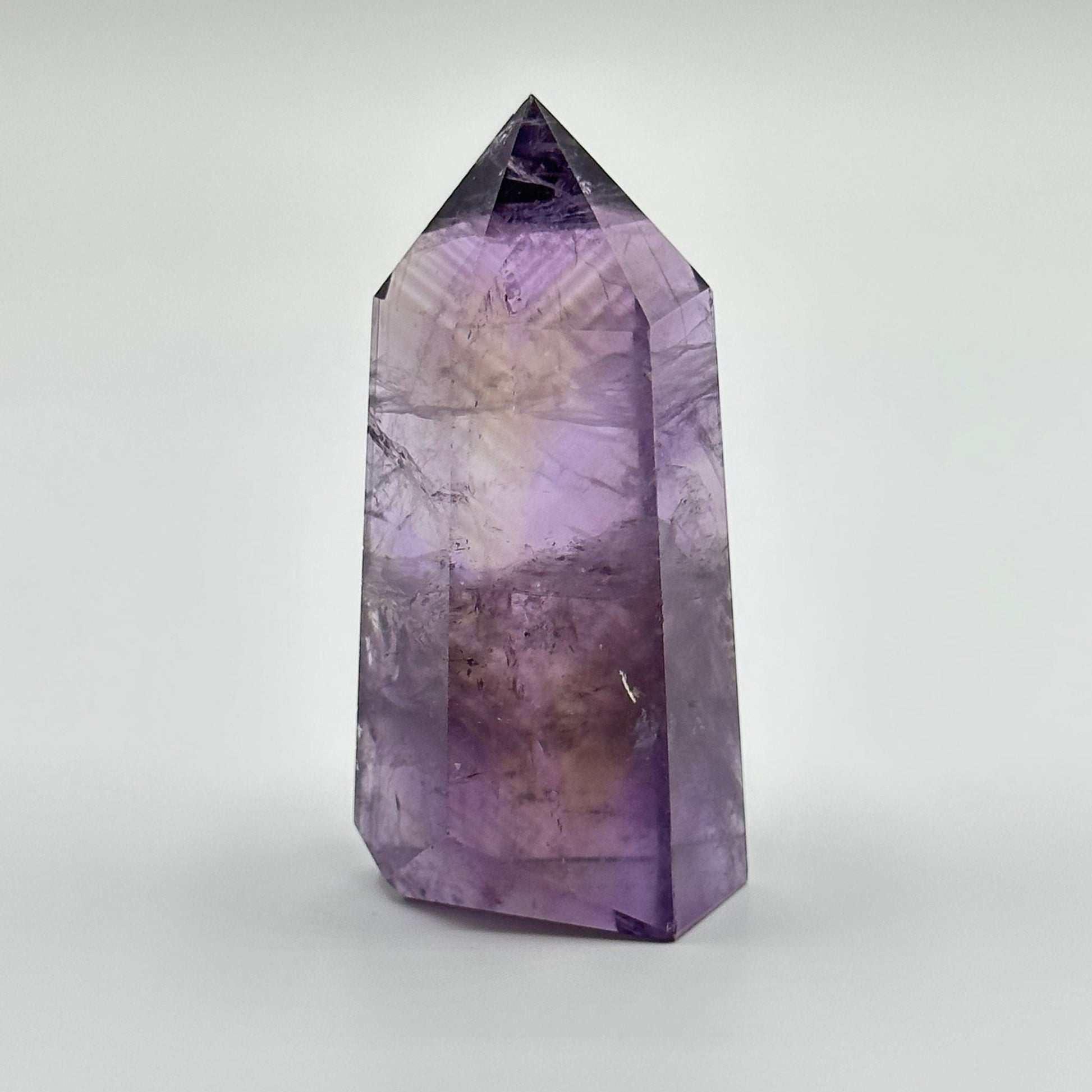 Beautiful Small Ametrine Crystal Point | Mini Hand Carved Tower | Amethyst and Citrine | Meditation & Crystal Healing | High Quality