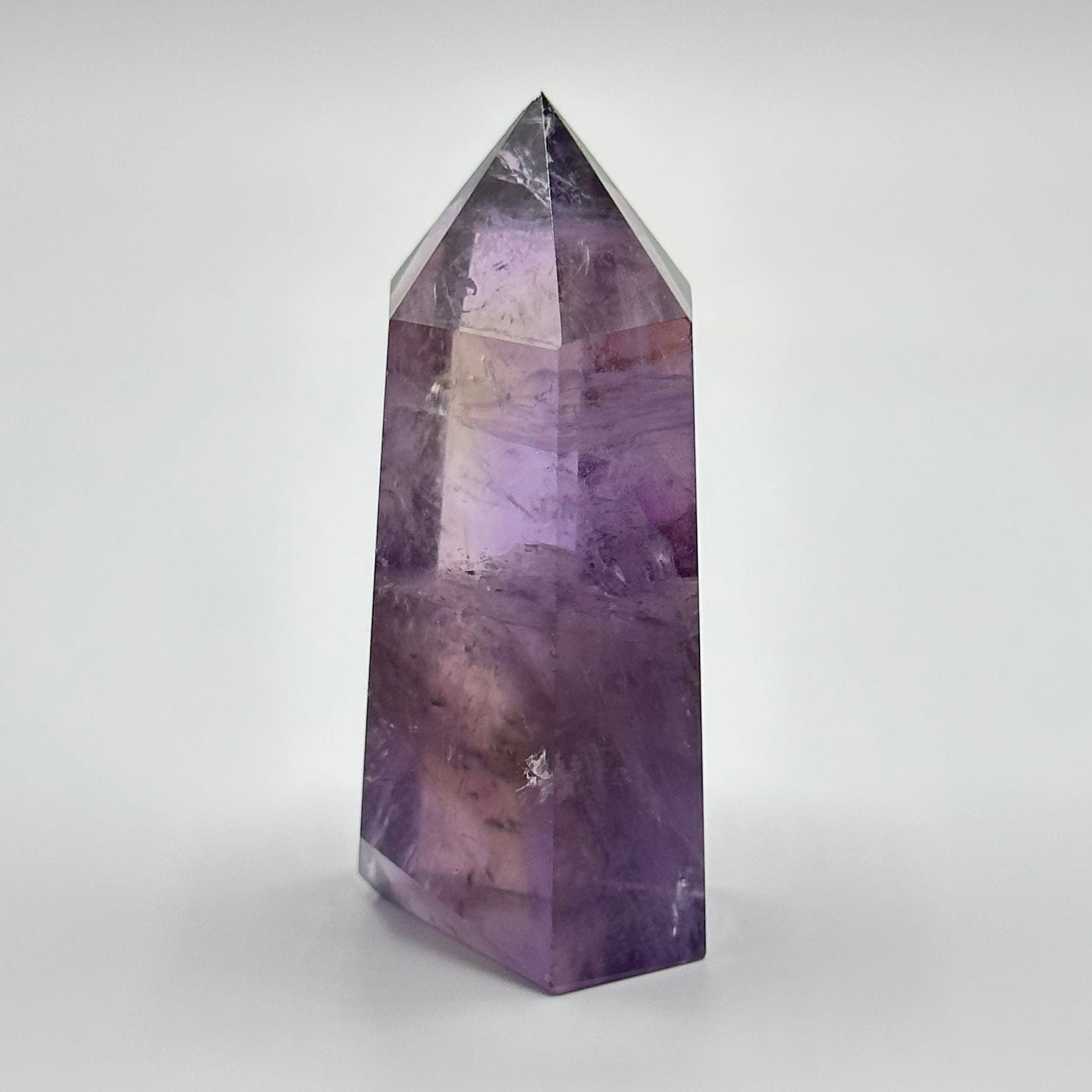 Beautiful Small Ametrine Crystal Point | Mini Hand Carved Tower | Amethyst and Citrine | Meditation & Crystal Healing | High Quality