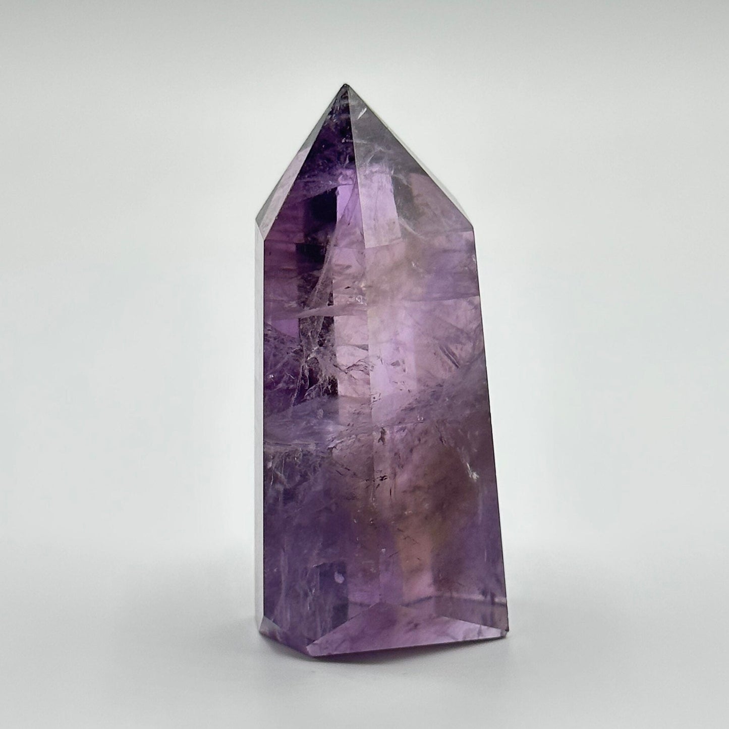 Beautiful Small Ametrine Crystal Point | Mini Hand Carved Tower | Amethyst and Citrine | Meditation & Crystal Healing | High Quality