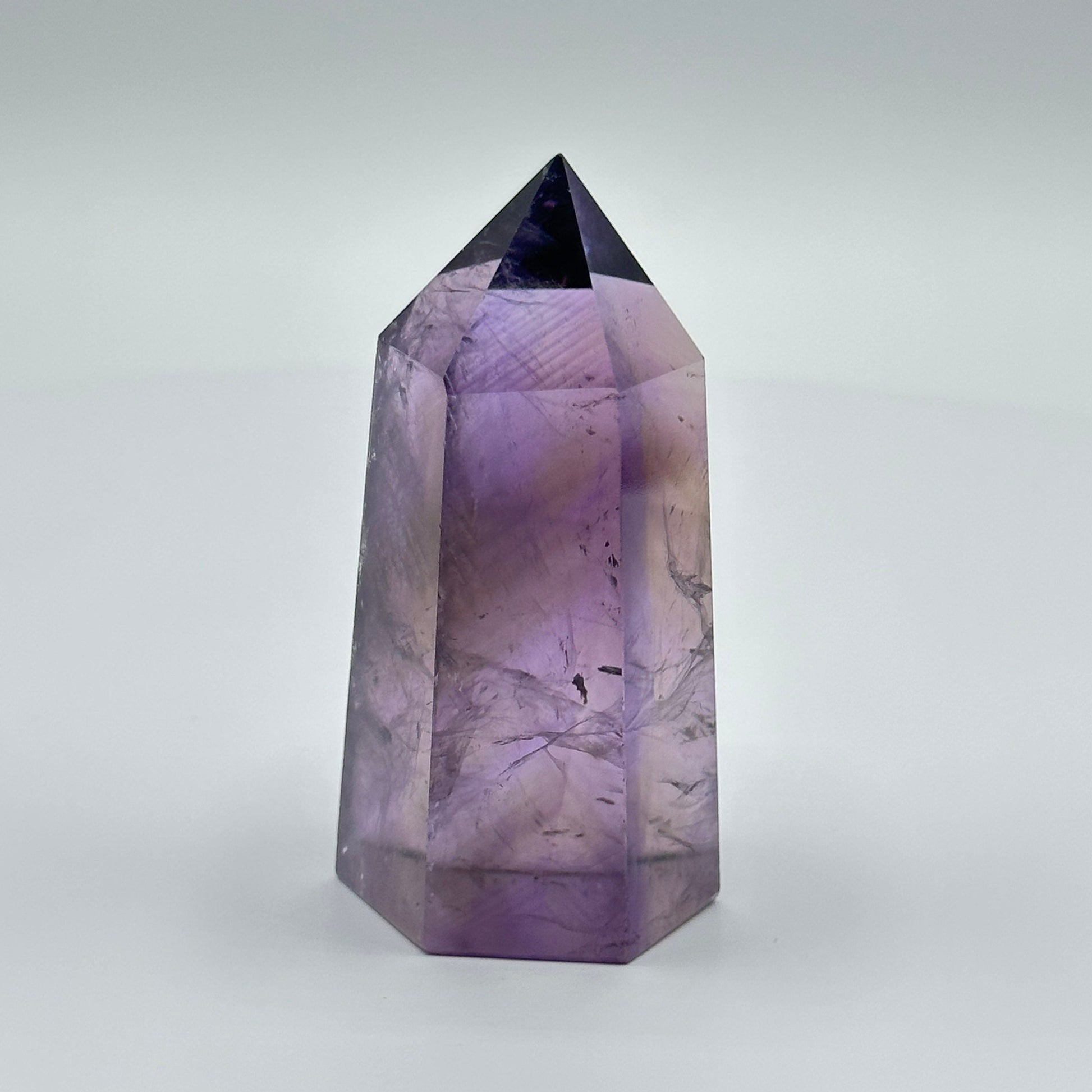 Small Ametrine Crystal Point | Mini Hand Carved Tower | Amethyst and Citrine | Meditation & Crystal Healing | High Quality