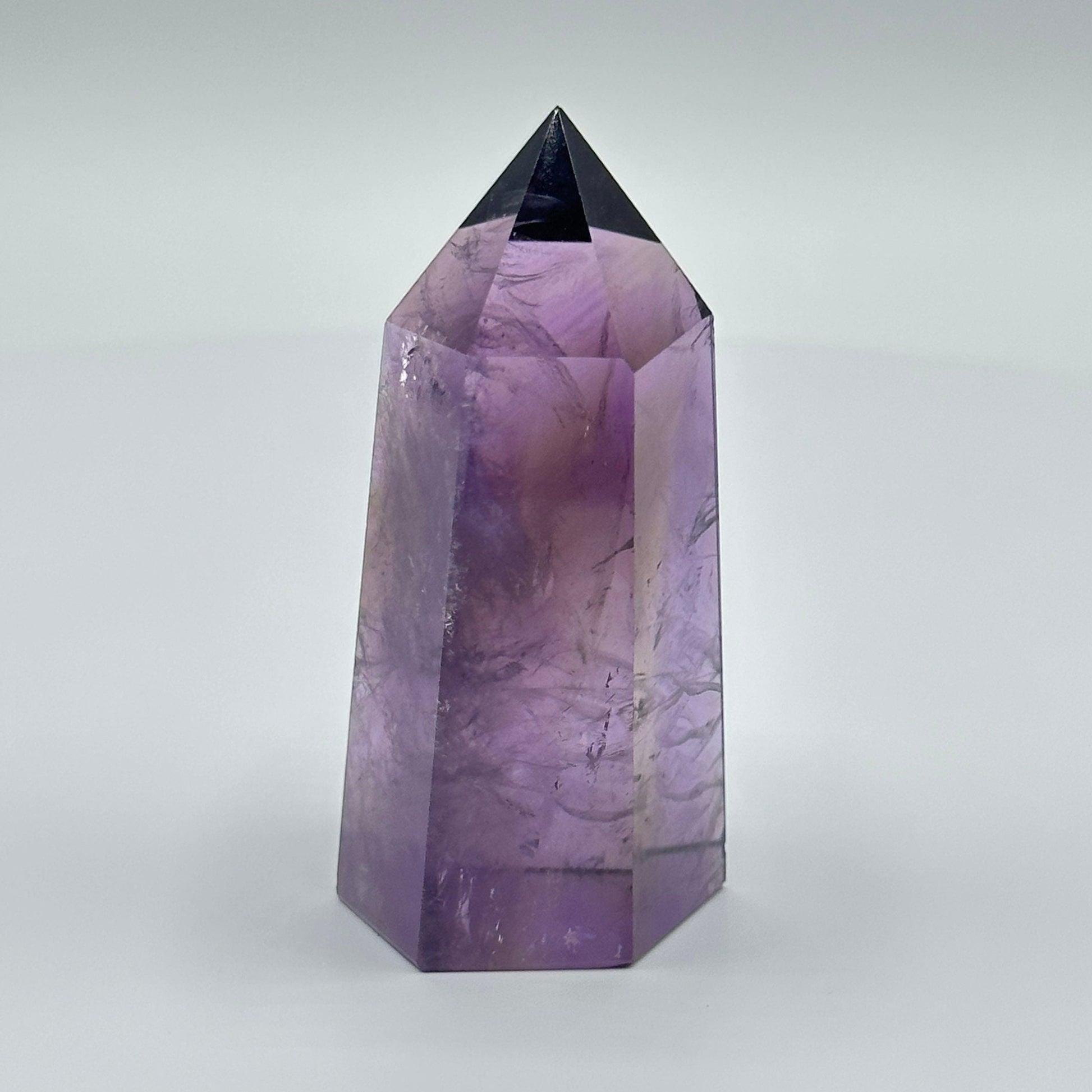 Small Ametrine Crystal Point | Mini Hand Carved Tower | Amethyst and Citrine | Meditation & Crystal Healing | High Quality