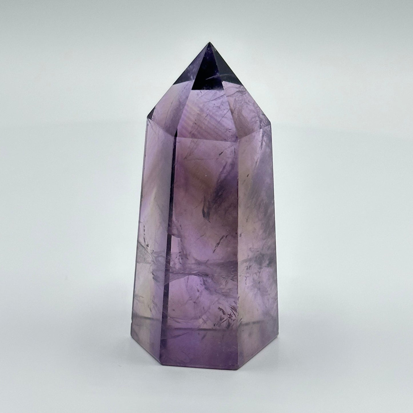 Small Ametrine Crystal Point | Mini Hand Carved Tower | Amethyst and Citrine | Meditation & Crystal Healing | High Quality