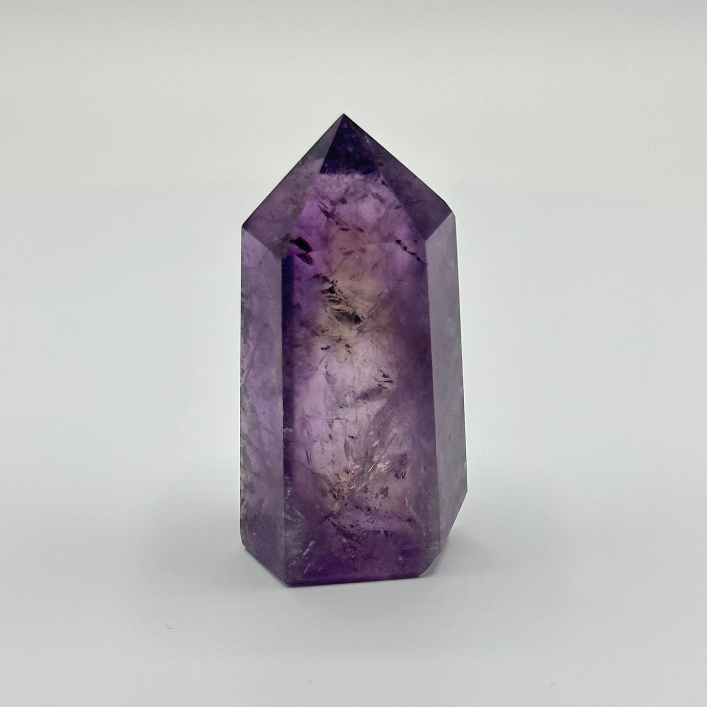 Small Ametrine Crystal Point | Mini Hand Carved Tower | Amethyst and Citrine | Meditation & Crystal Healing | High Quality