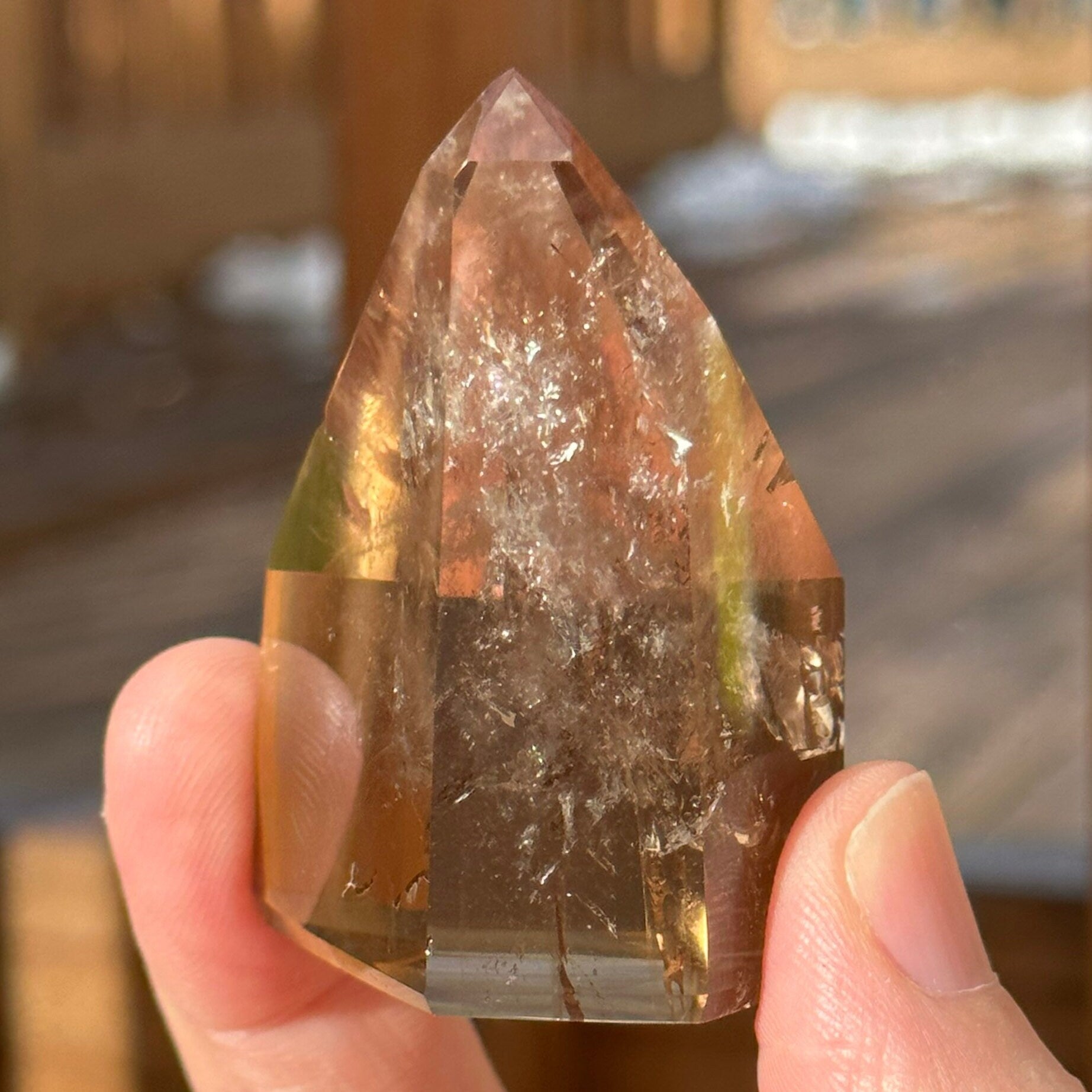 Genuine Smoky Citrine Point | Rainbows | Crystal Tower | From Brazil | Healing & Crystal Wand