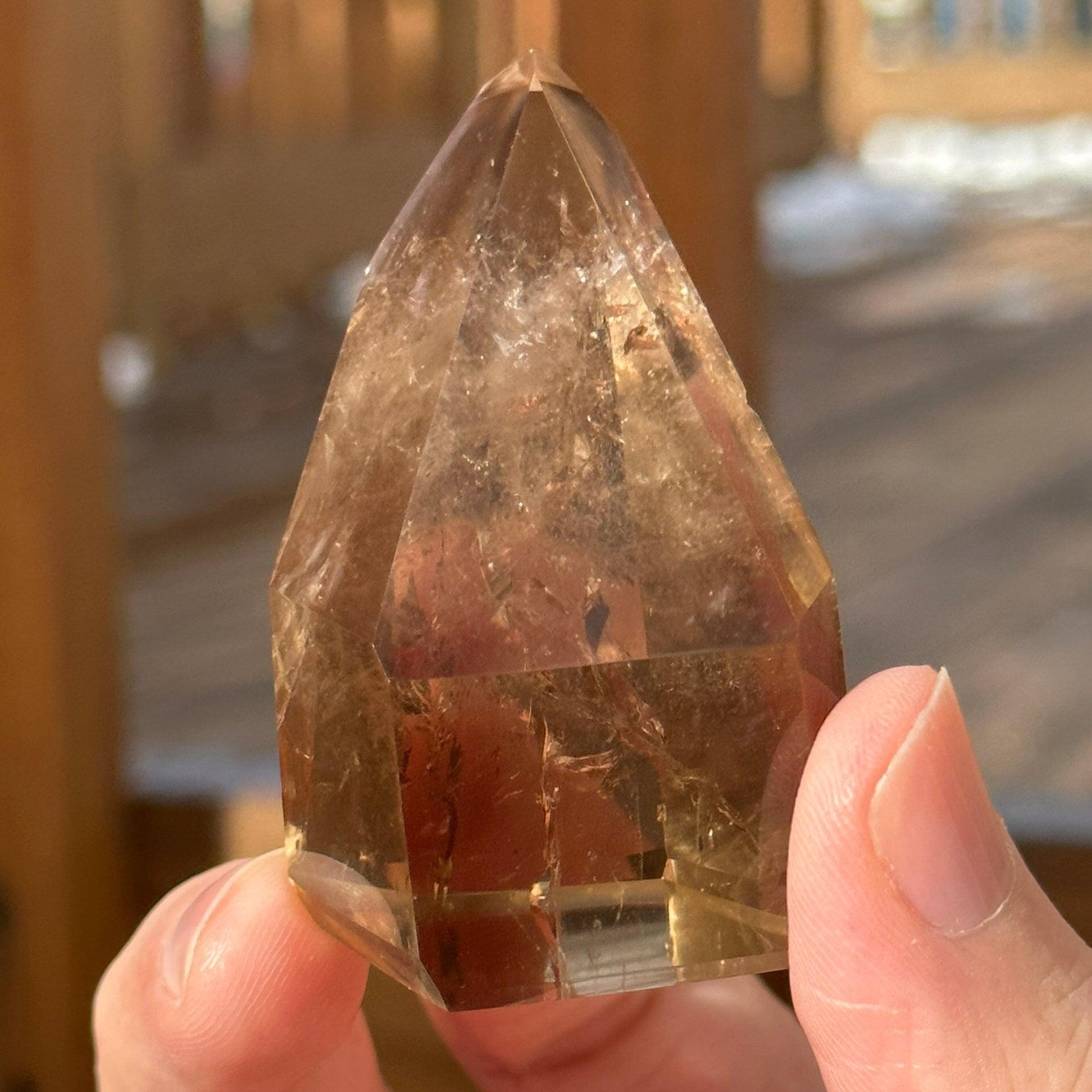 Genuine Smoky Citrine Point | Rainbows | Crystal Tower | From Brazil | Healing & Crystal Wand