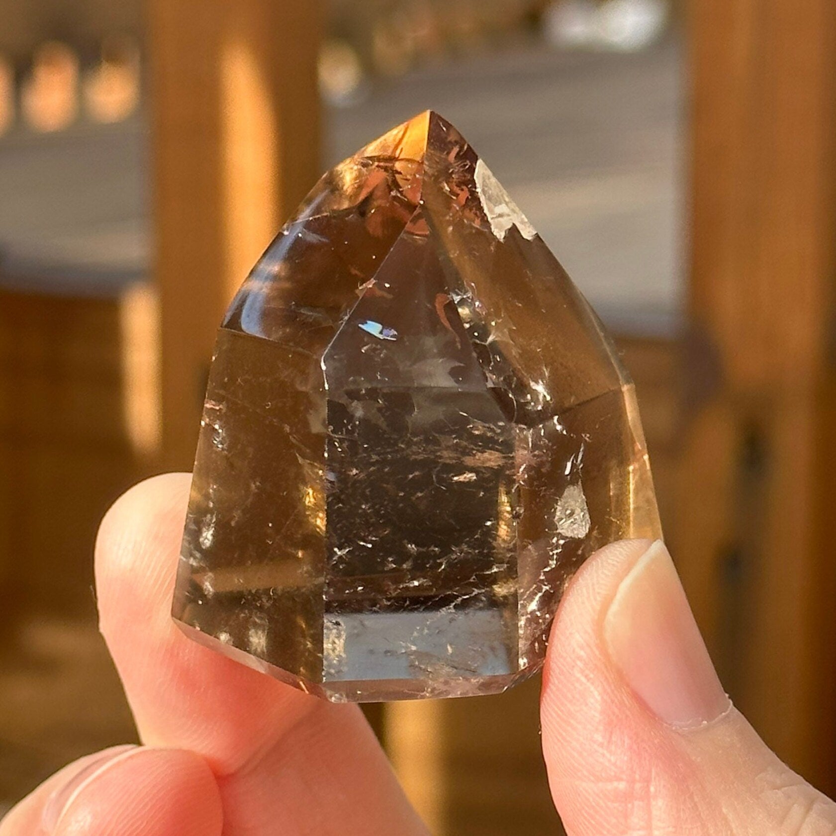 Genuine Smoky Citrine Point | Crystal Tower | From Brazil | Healing & Crystal Wand