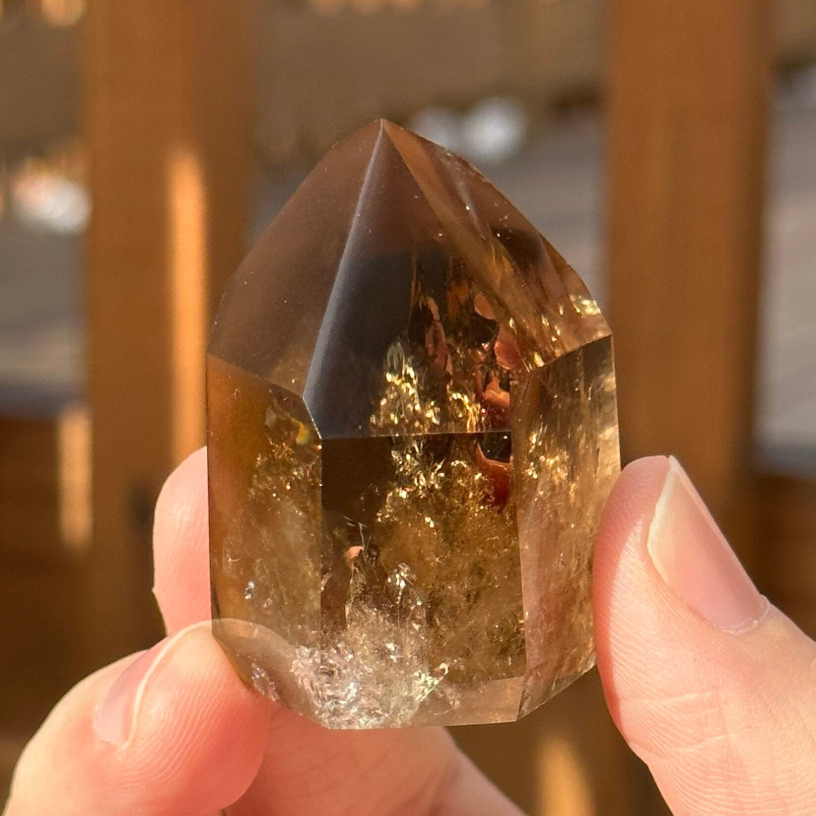 Genuine Smoky Citrine Point | Rainbows | Crystal Tower | From Brazil | Healing & Crystal Wand