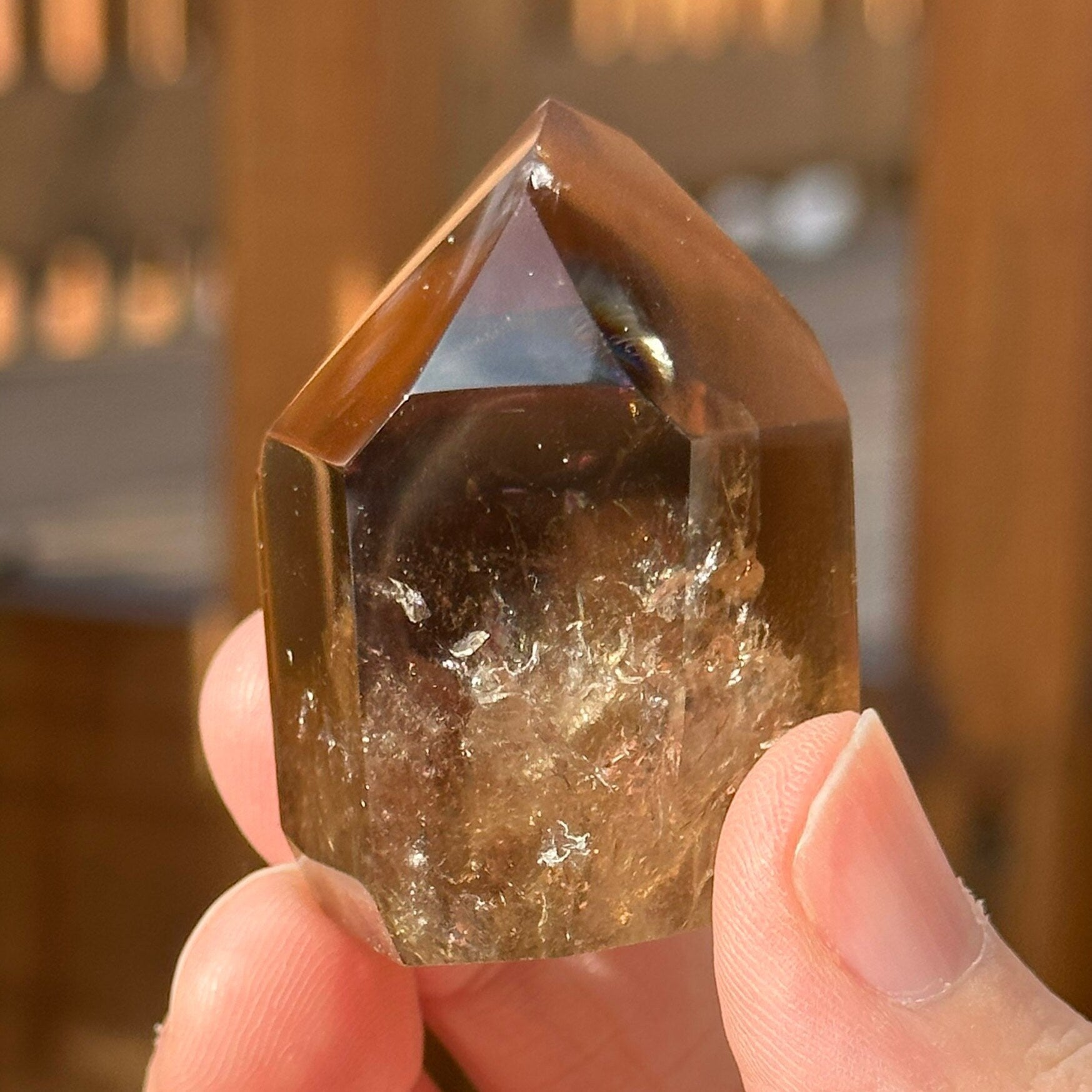 Genuine Smoky Citrine Point | Rainbows | Crystal Tower | From Brazil | Healing & Crystal Wand