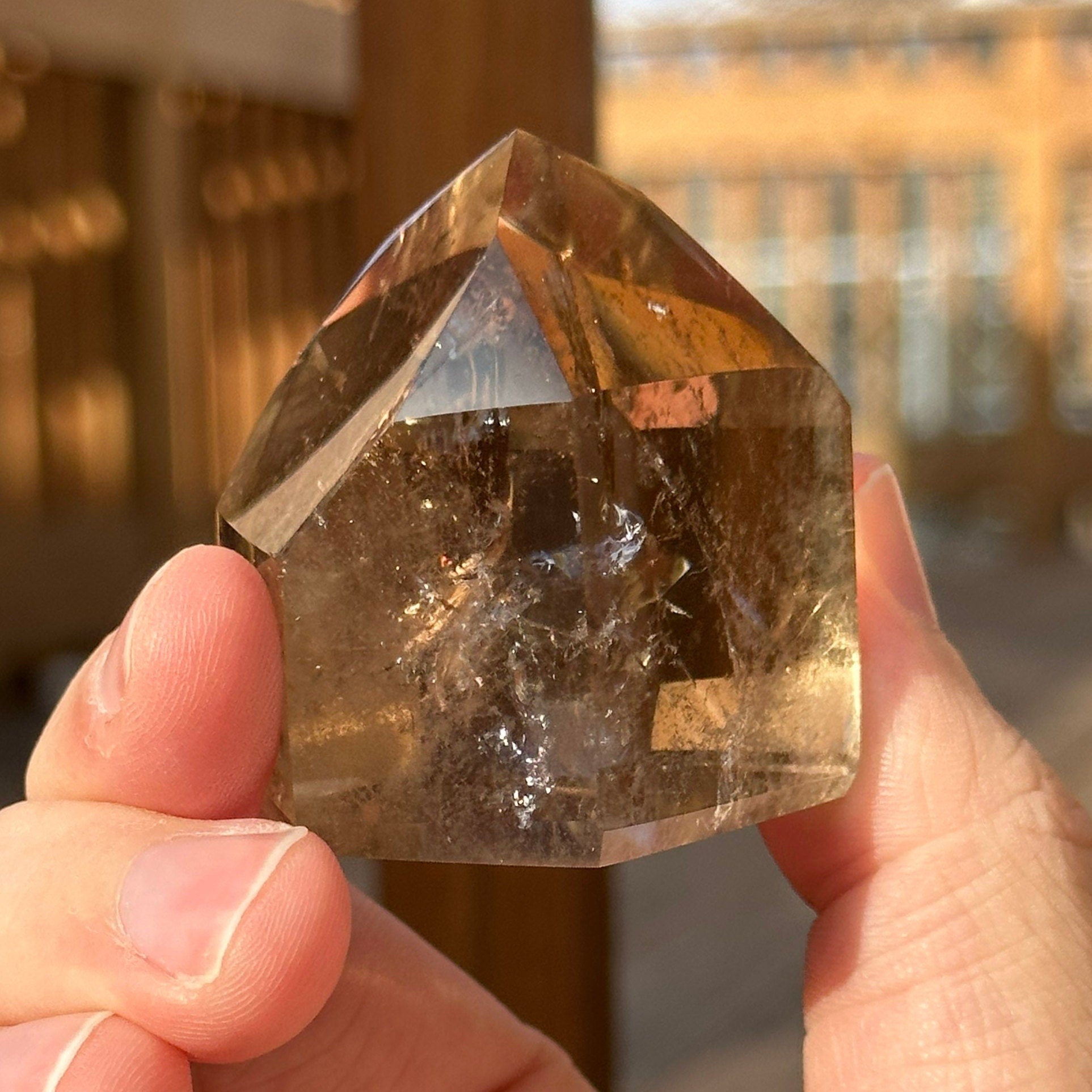 Genuine Smoky Citrine Point | Rainbows | Crystal Tower | From Brazil | Healing & Crystal Wand