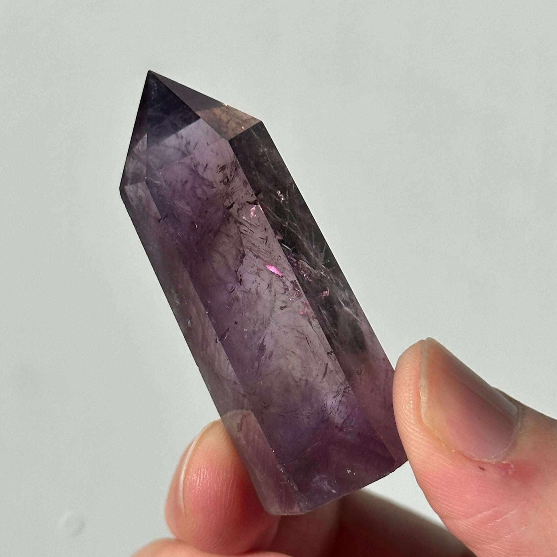 Beautiful Small Amethyst Crystal Point | Mini Hand Carved Tower | Meditation & Crystal Healing | High Quality | From Brazil