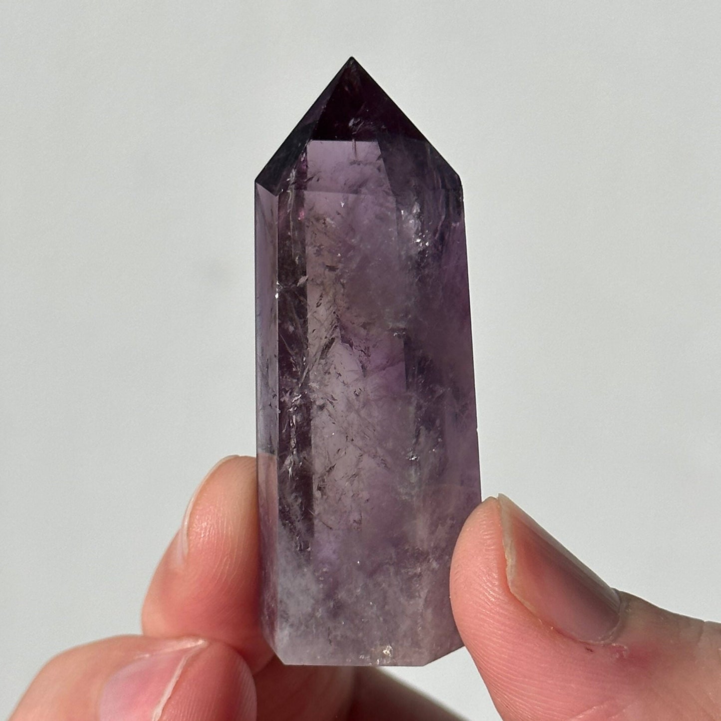 Beautiful Small Amethyst Crystal Point | Mini Hand Carved Tower | Meditation & Crystal Healing | High Quality | From Brazil