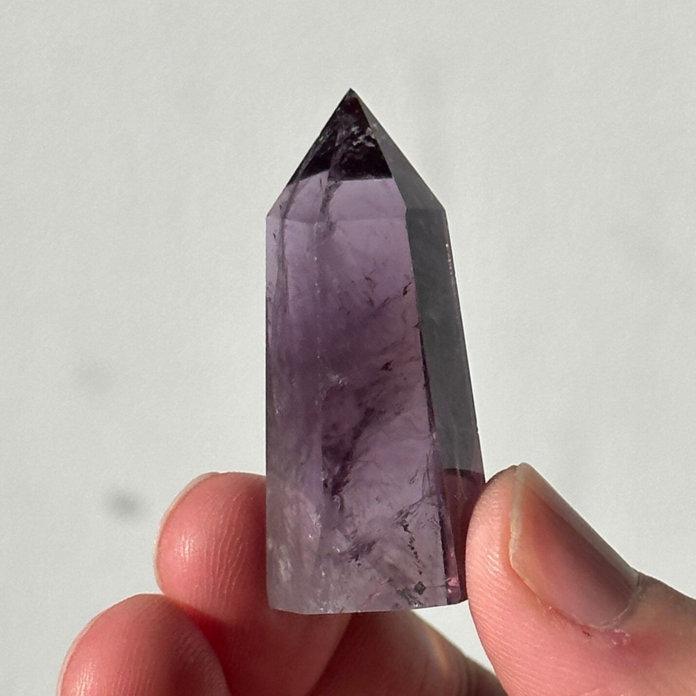 Beautiful Small Amethyst Crystal Point | Mini Hand Carved Tower | Meditation & Crystal Healing | High Quality | From Brazil