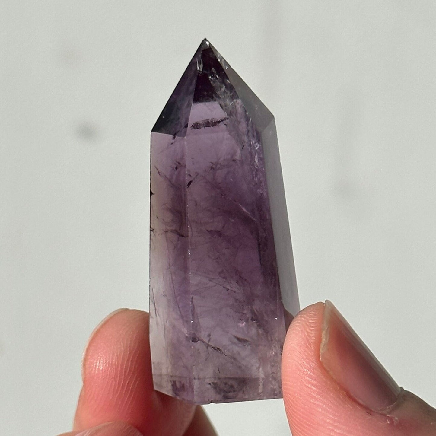 Beautiful Small Amethyst Crystal Point | Mini Hand Carved Tower | Meditation & Crystal Healing | High Quality | From Brazil